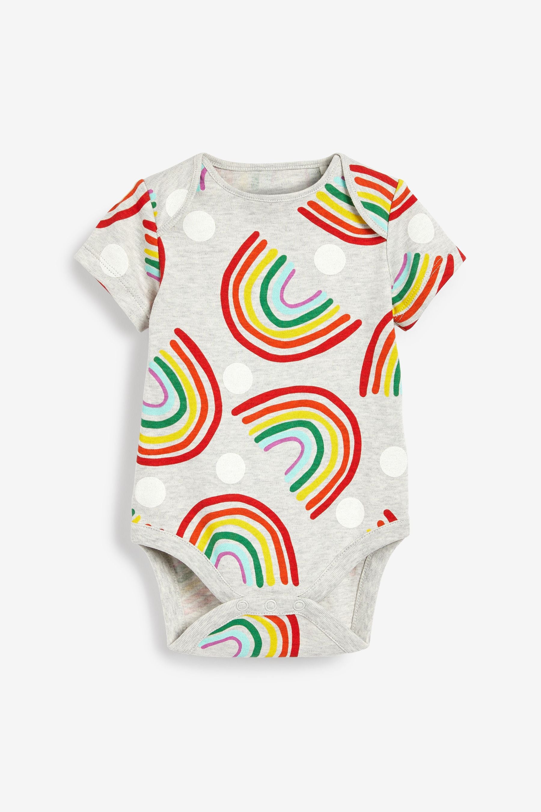 Bright 5 Pack Short Sleeve Baby Bodysuits