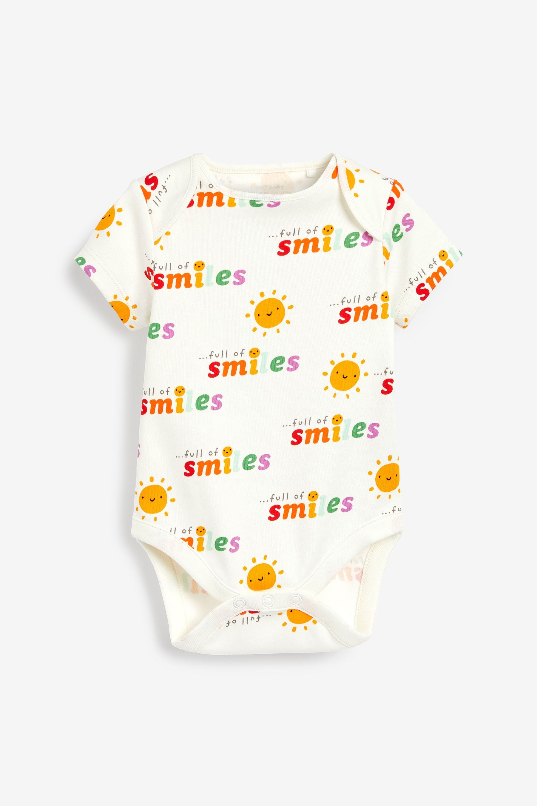 Bright 5 Pack Short Sleeve Baby Bodysuits