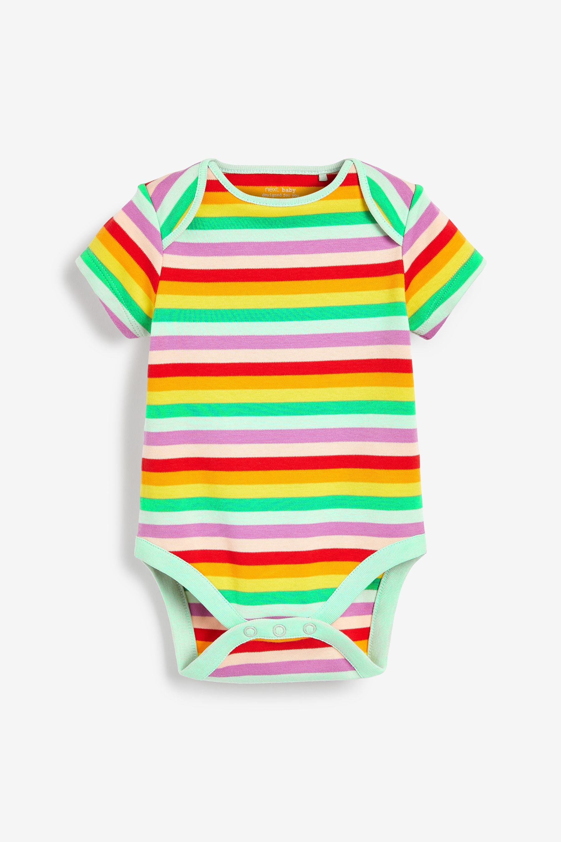 Bright 5 Pack Short Sleeve Baby Bodysuits