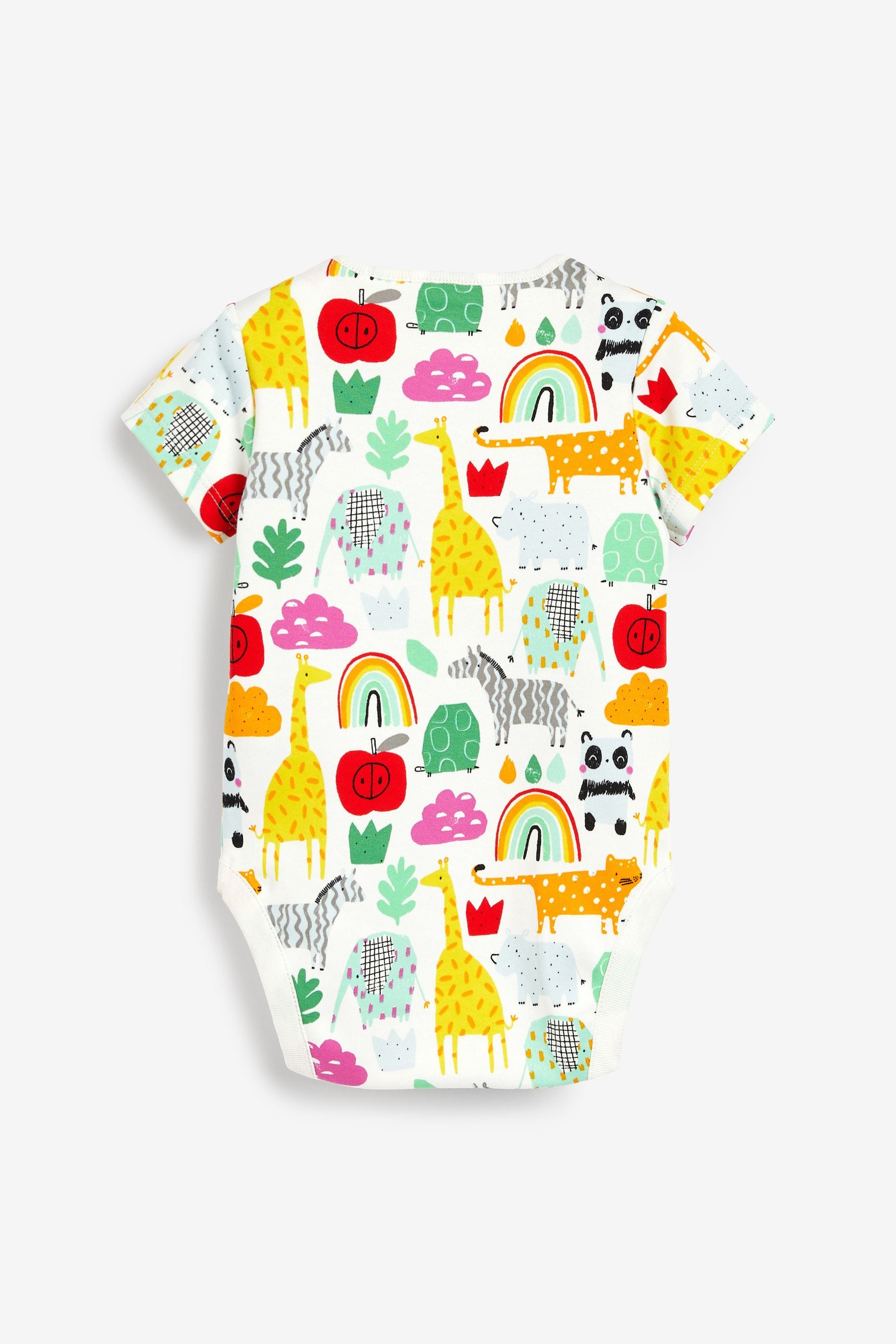 Bright 5 Pack Short Sleeve Baby Bodysuits