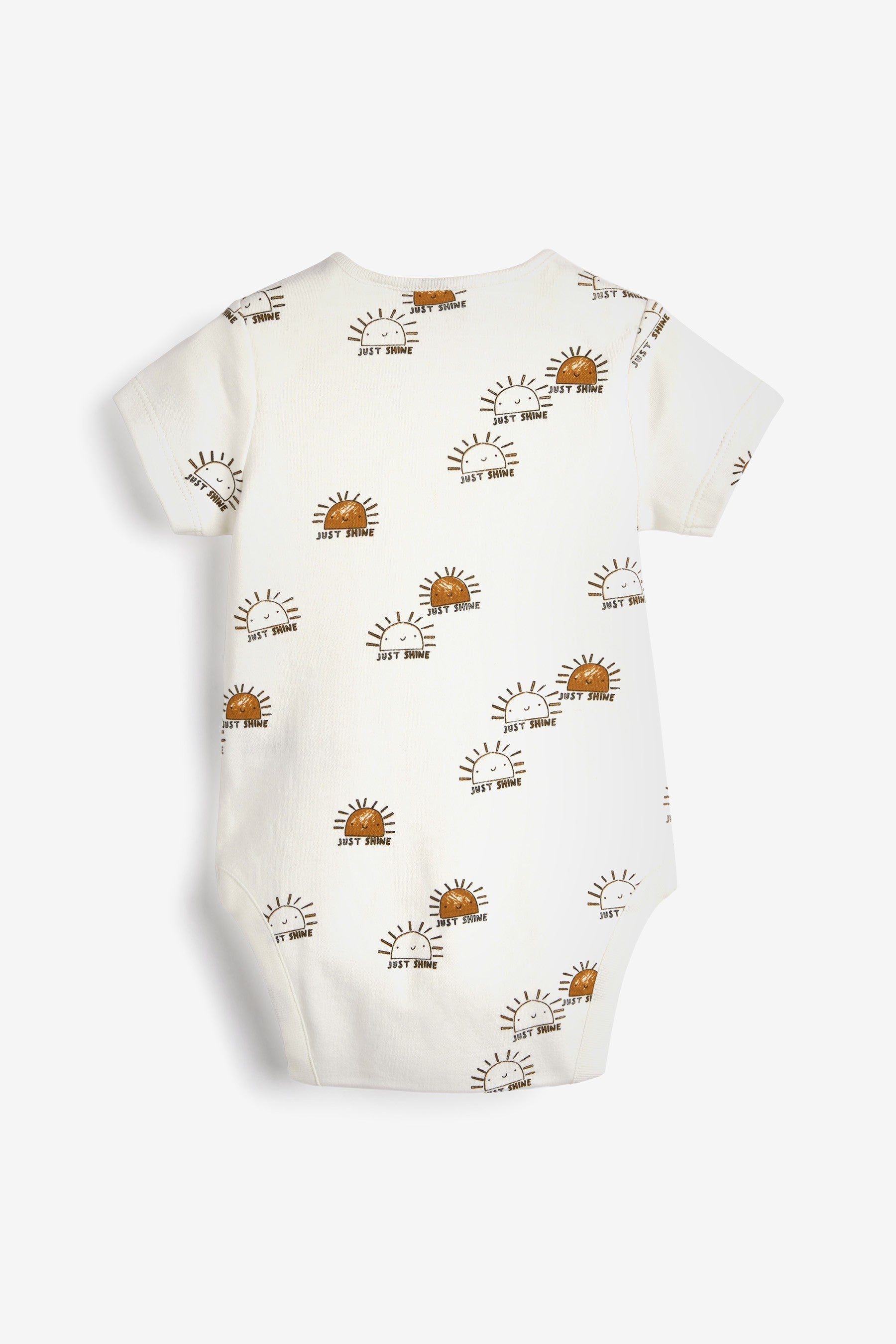 White Mini Veg Print 5 Pack Short Sleeve Baby Bodysuits (0mths-3yrs)