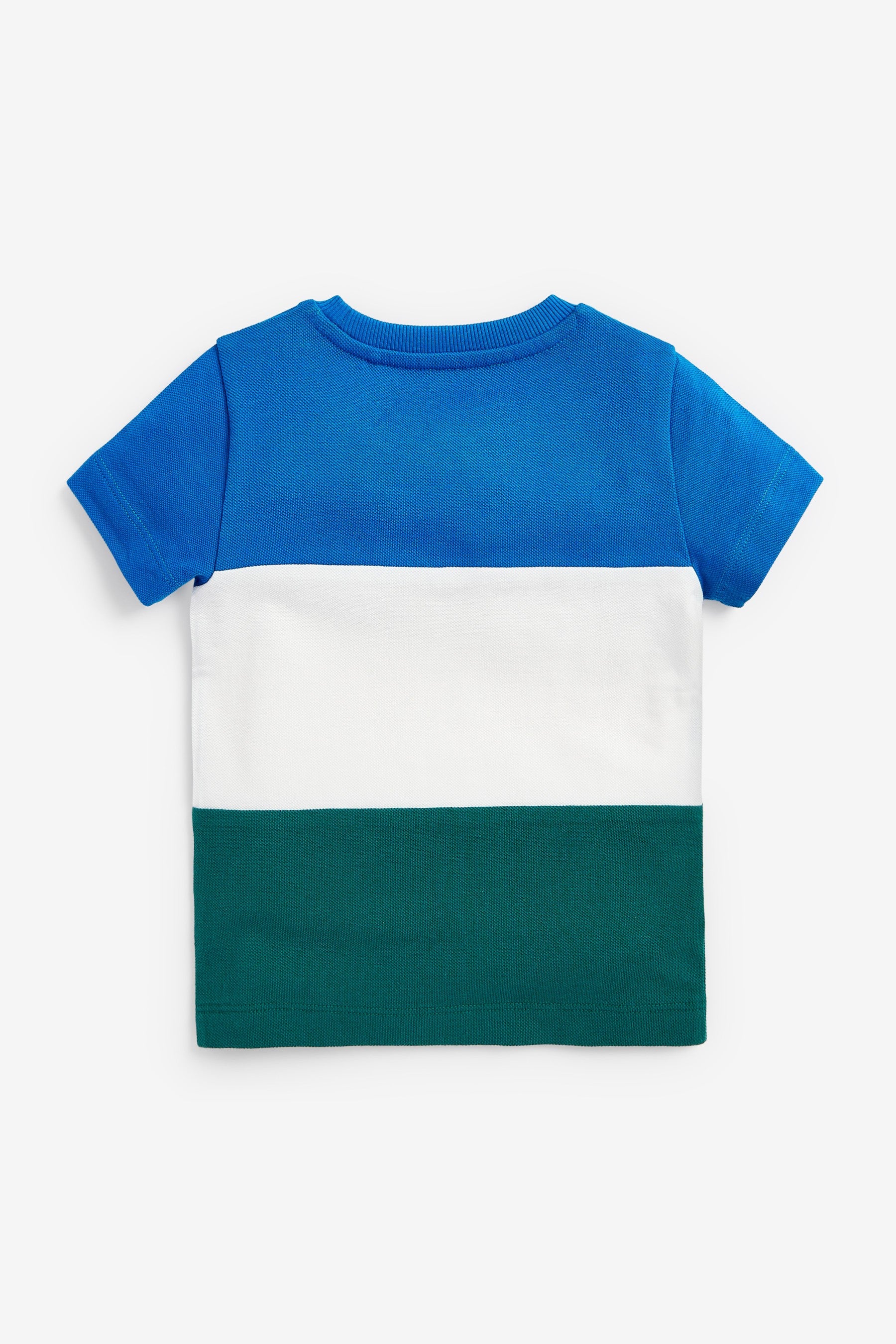 Blue/Green Colourblock Short Sleeve T-Shirt (3mths-7yrs)