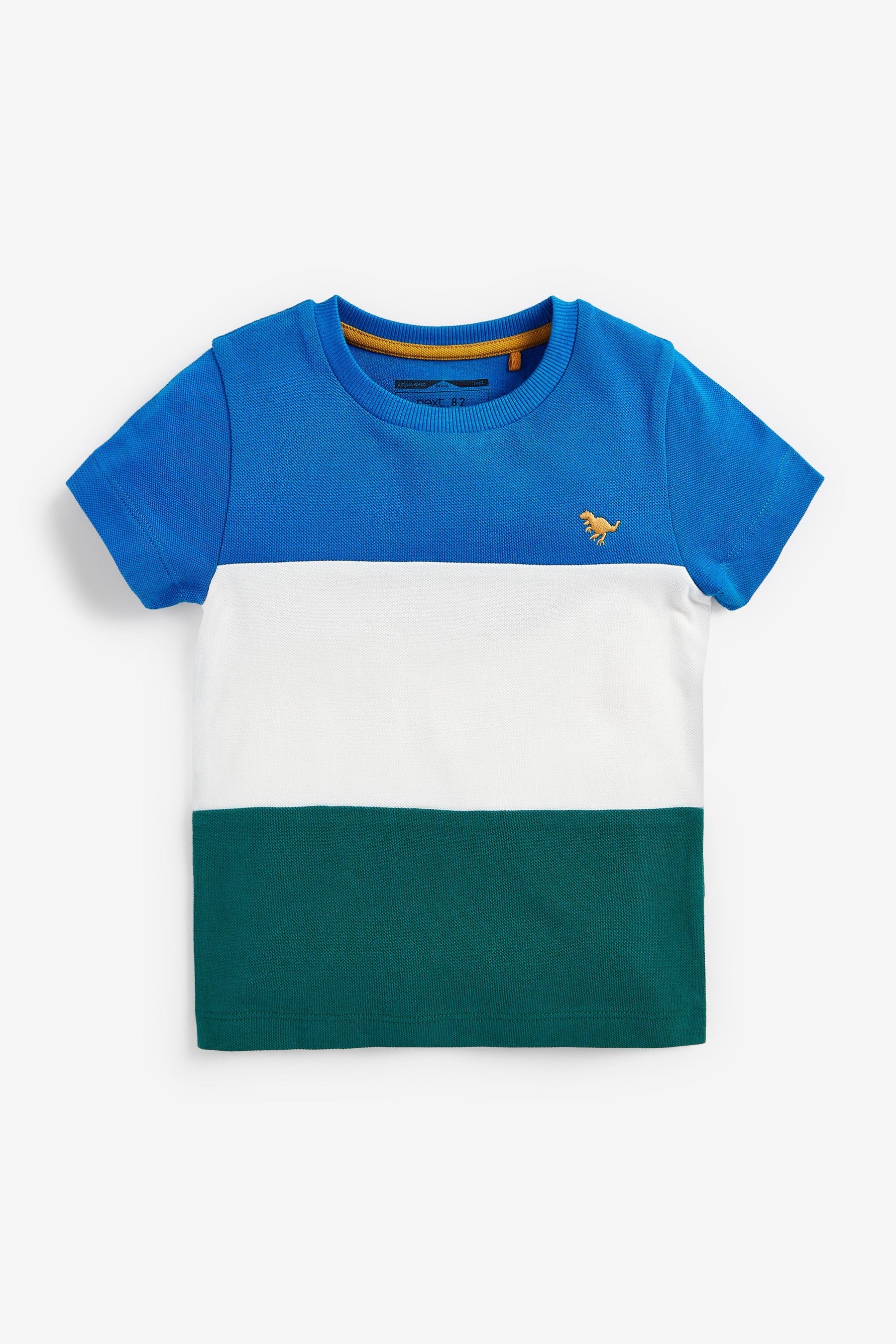 Blue/Green Colourblock Short Sleeve T-Shirt (3mths-7yrs)