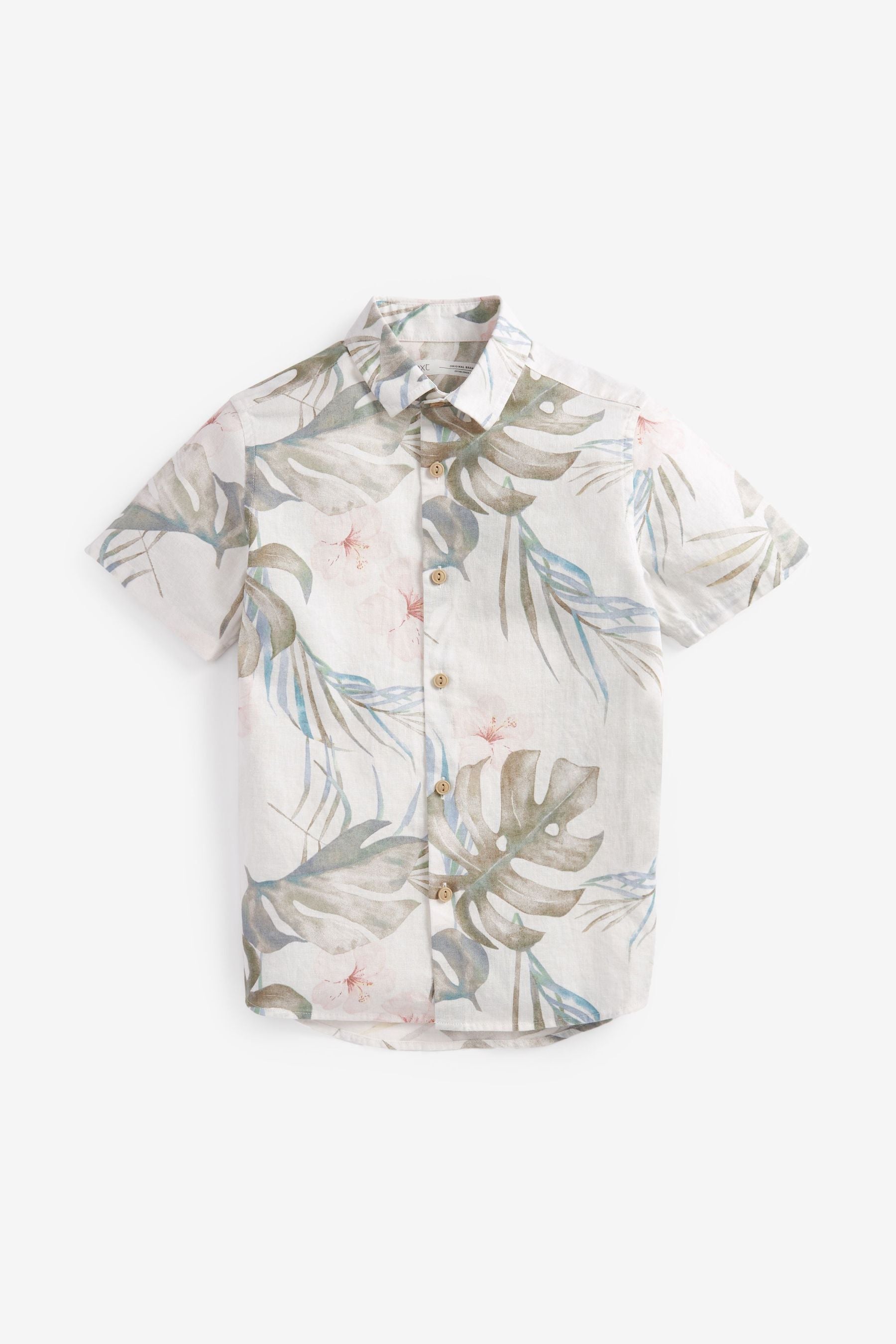 Neutral Palm Short Sleeve Printed Shirt (3-16yrs)