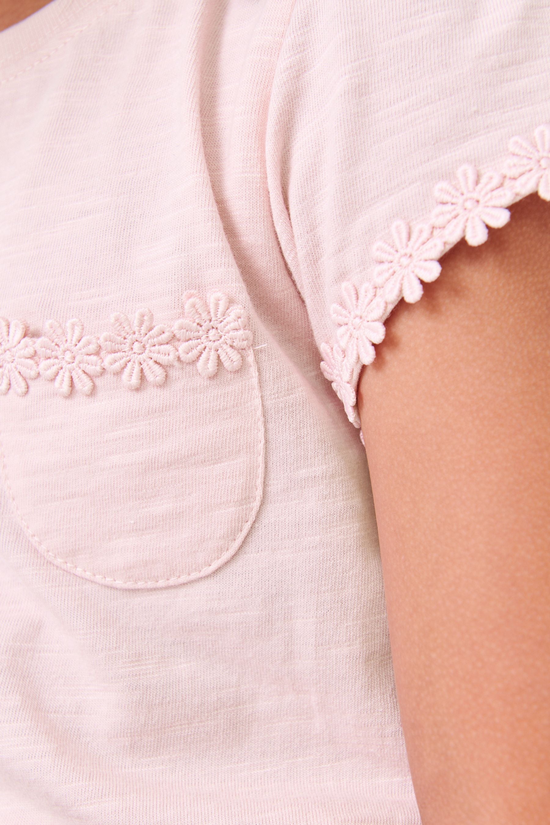 Pink Daisy Pocket T-Shirt (1.5-16yrs)