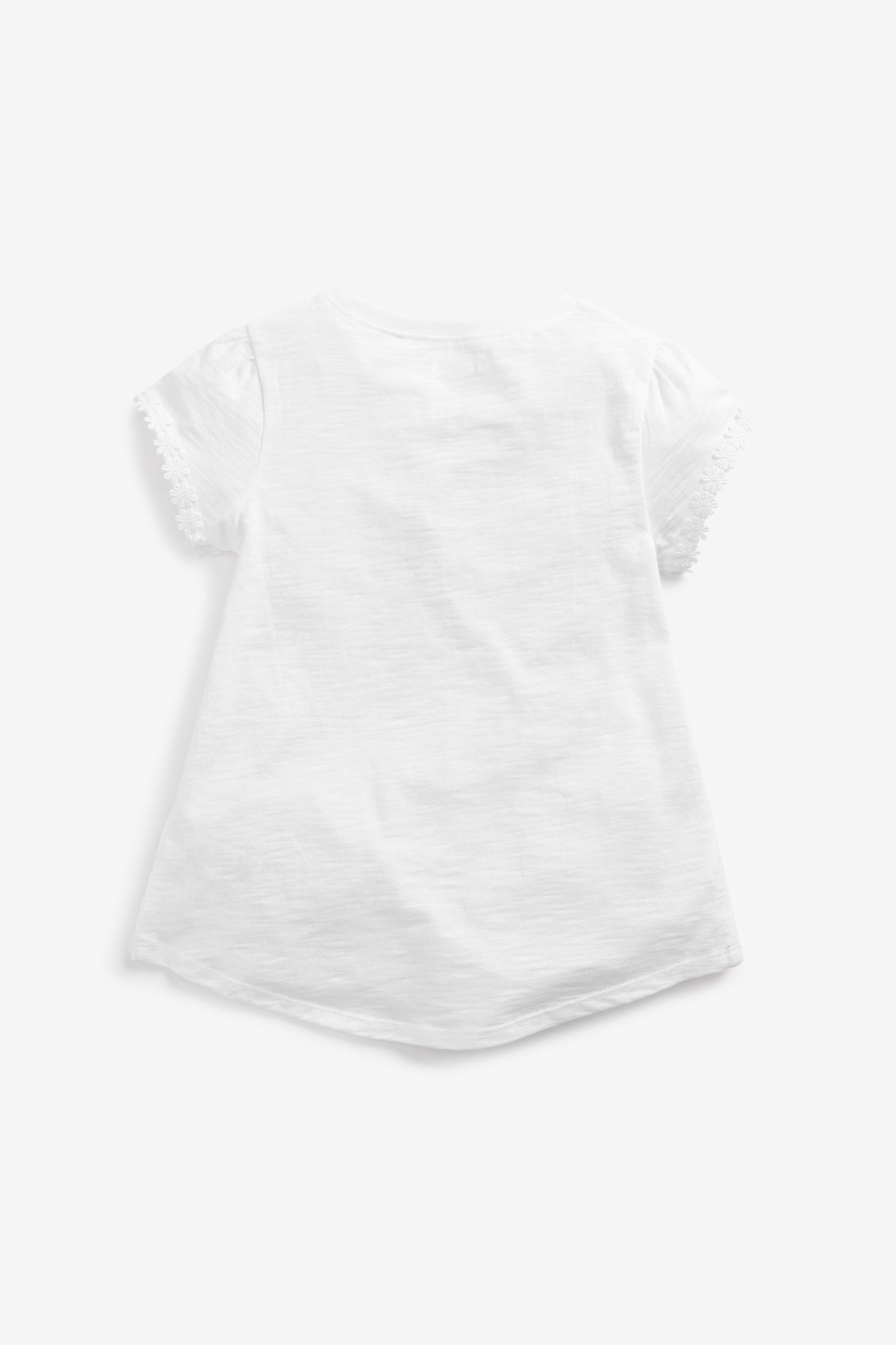 White Daisy Pocket T-Shirt (1.5-16yrs)