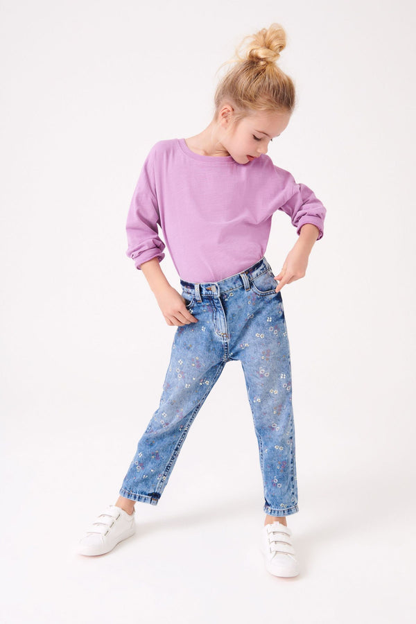 Floral Printed Mom Jeans (3-16yrs)