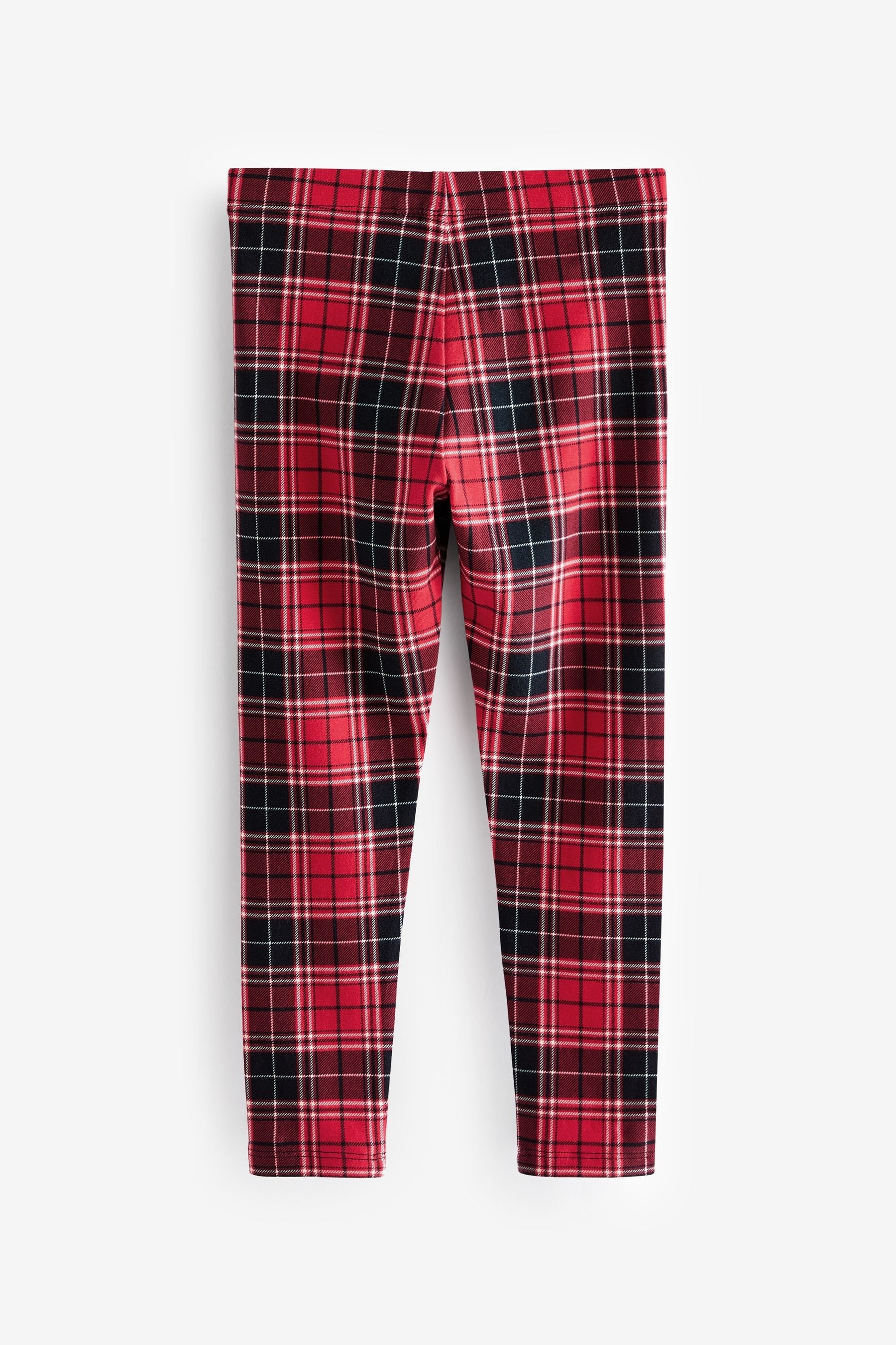 Red/Black Check Printed Leggings (3-16yrs)