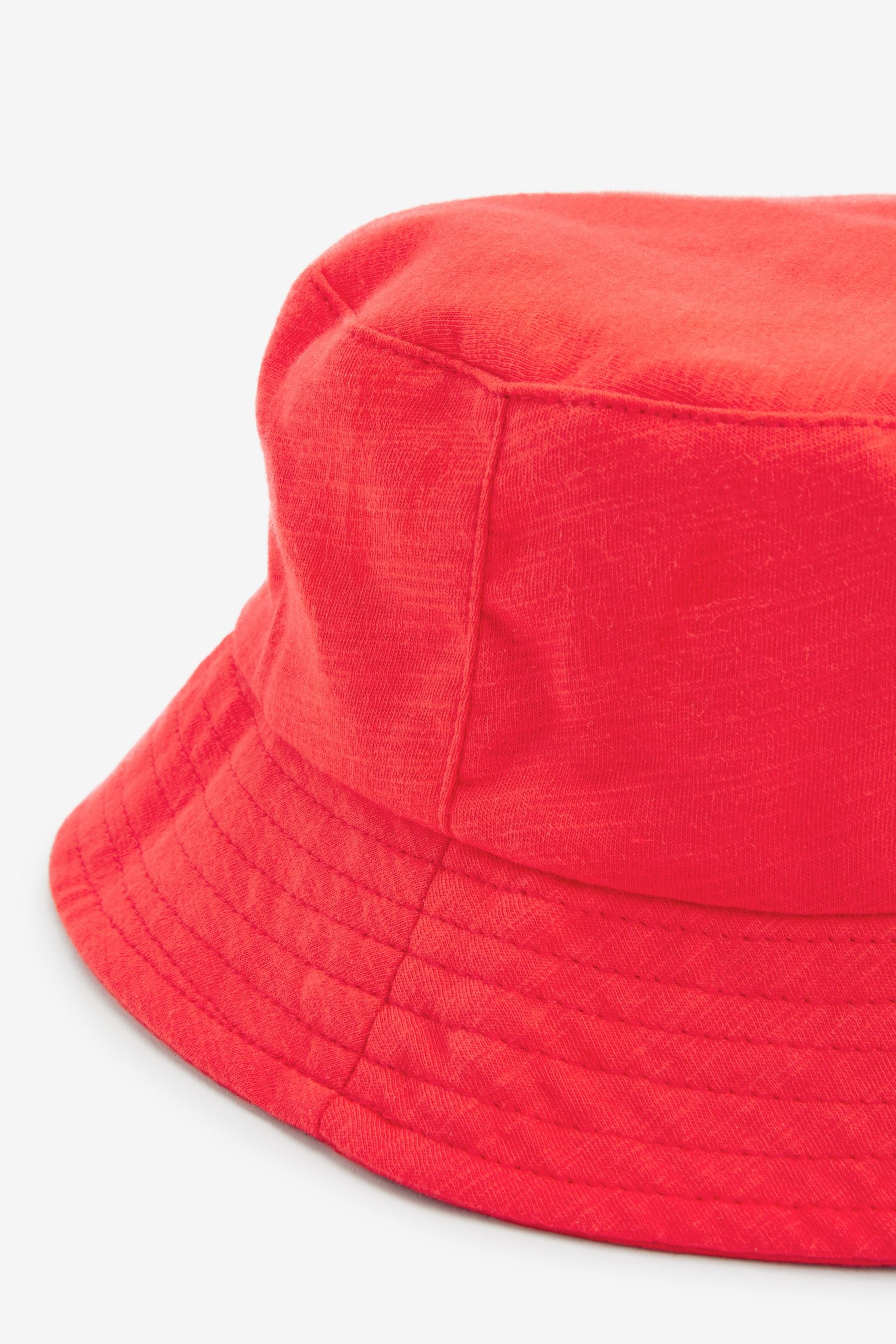 Red Slub Bucket Hat (3mths-10yrs)