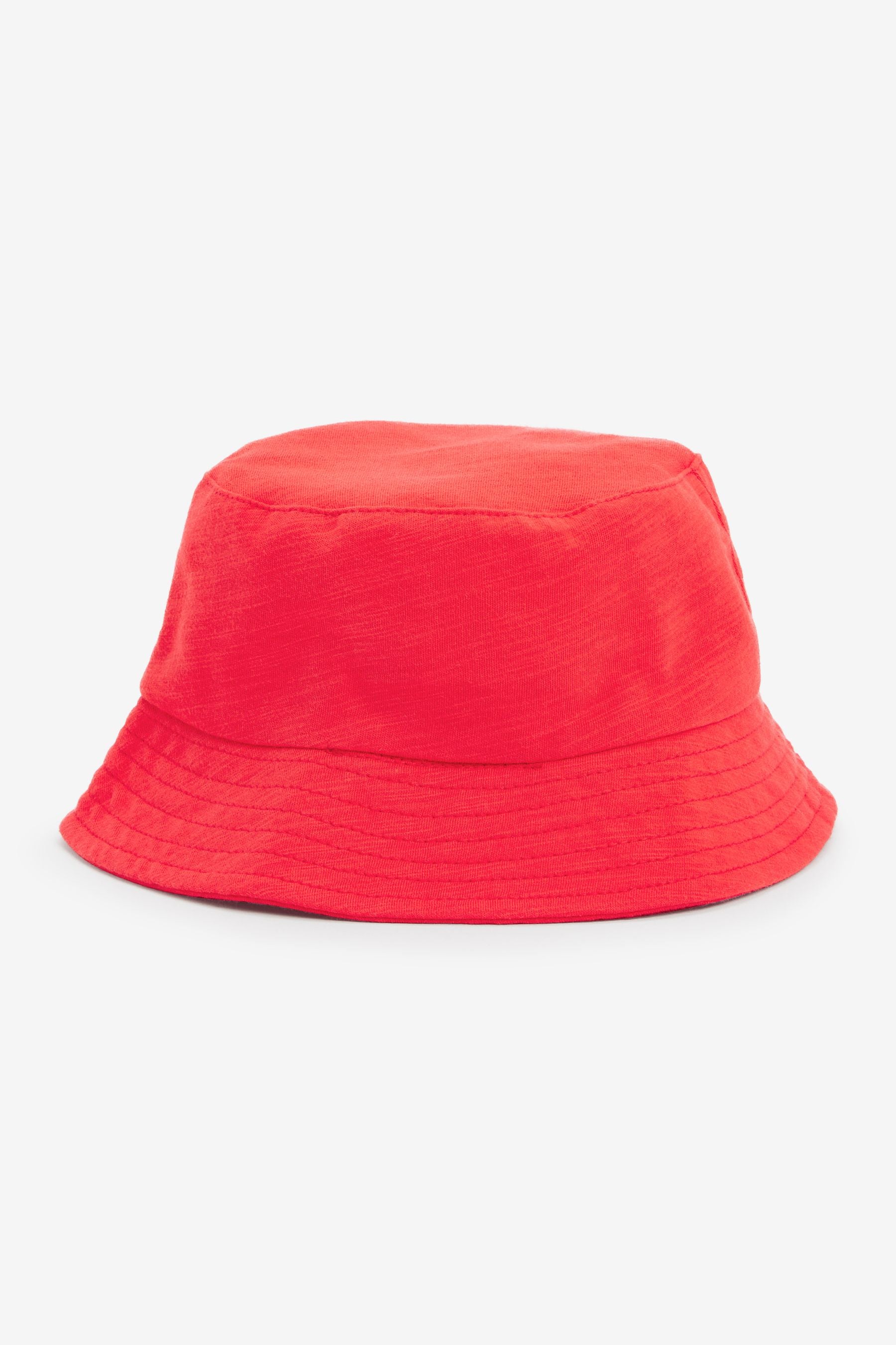 Red Slub Bucket Hat (3mths-10yrs)