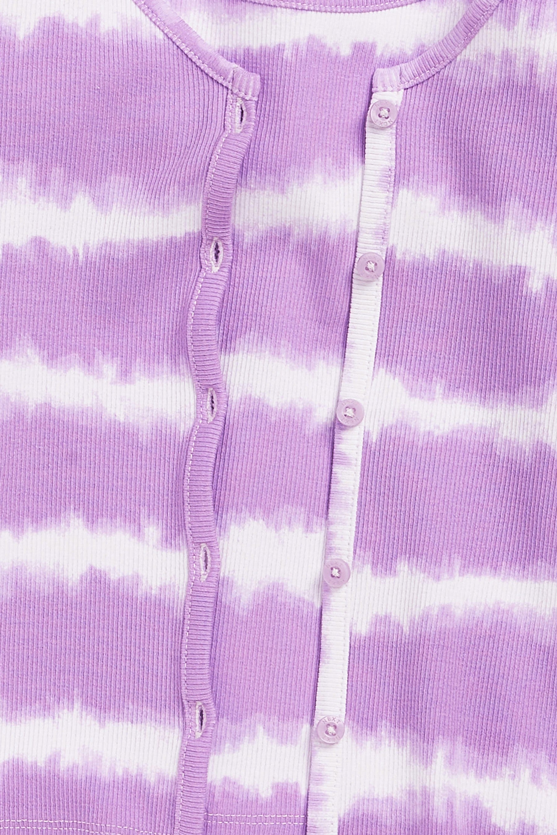 Lilac Purple Tie dye Cardigan With Strappy Vest 2 Pack (3-12yrs)