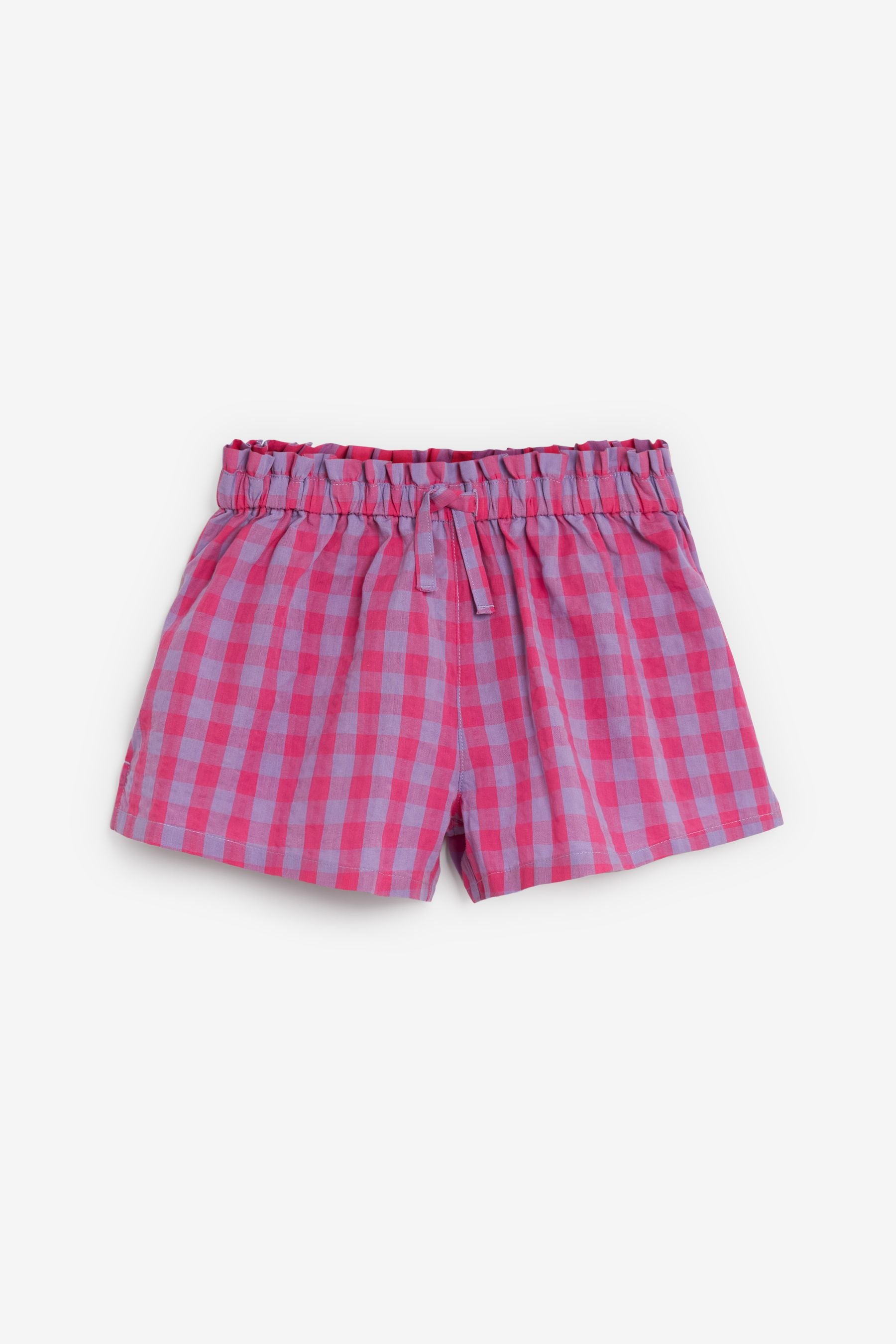 Pink/Purple Gingham 2 Pack Woven Short Pyjamas (3-16yrs)