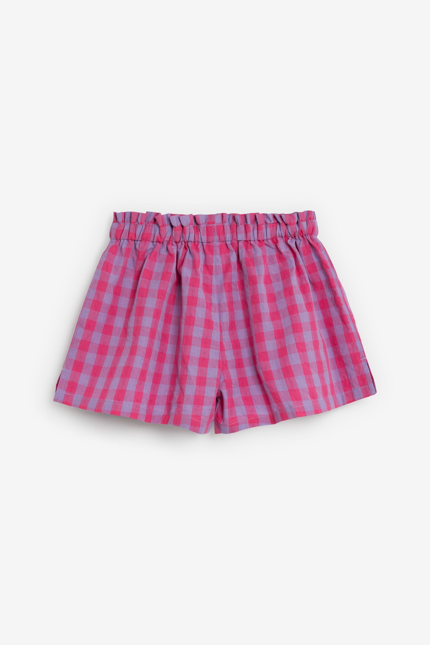 Pink/Purple Gingham 2 Pack Woven Short Pyjamas (3-16yrs)