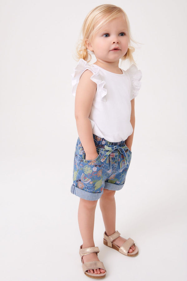 Blue Denim Pull-On Shorts (3mths-10yrs)