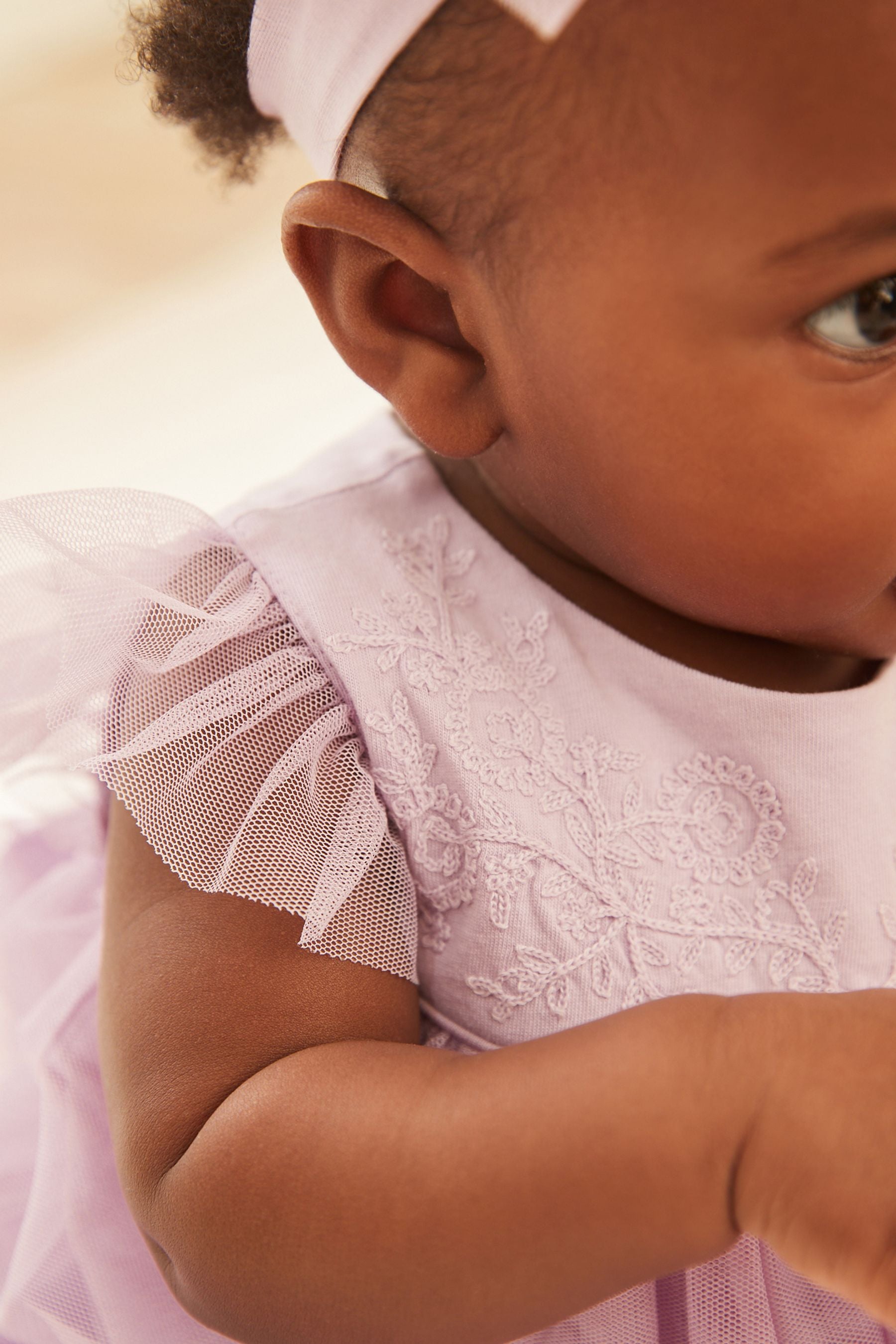 Lilac Purple Baby Occasion Dress (0mths-2yrs)