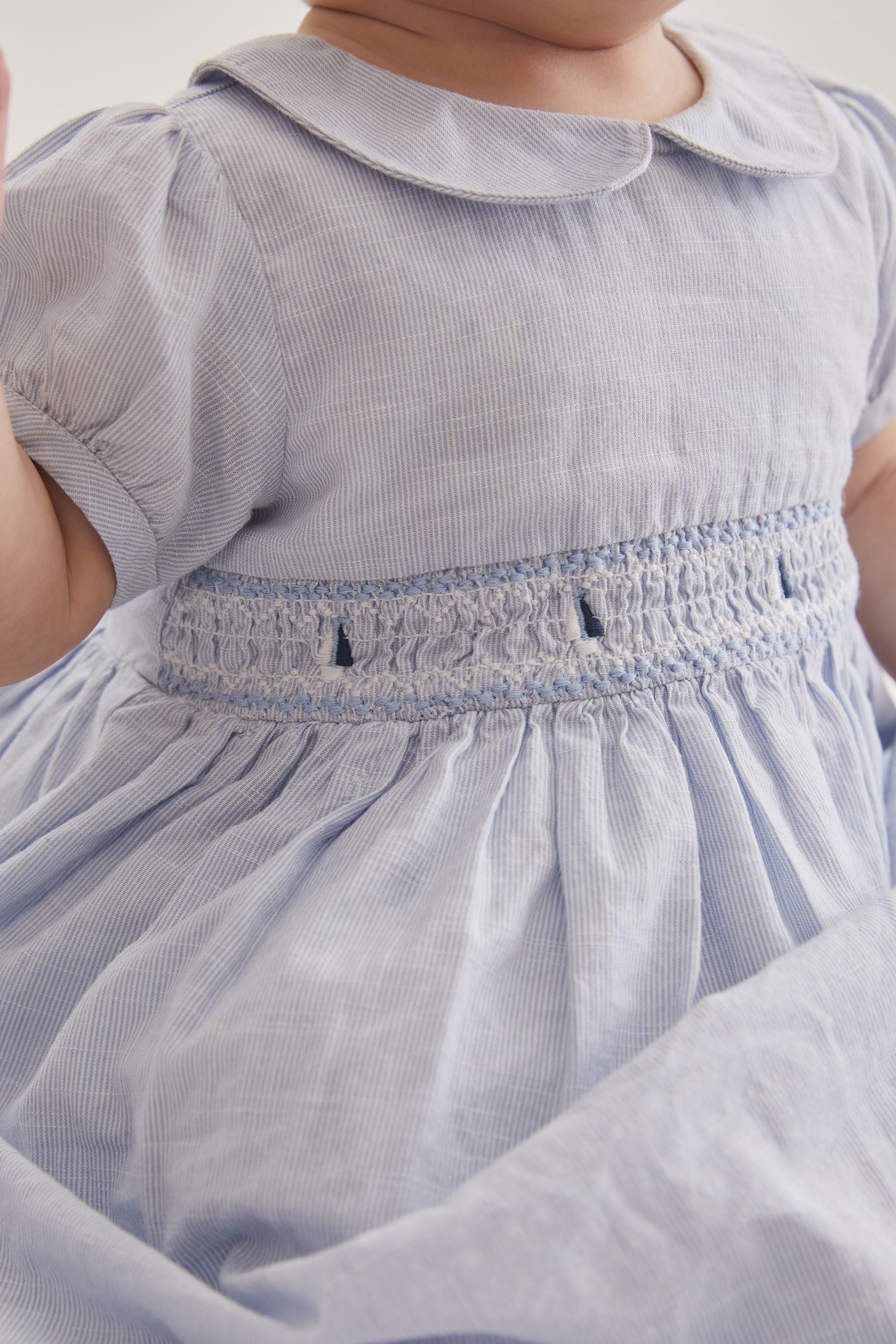 Blue Baby Dress And Knickers Set (0mths-2yrs)