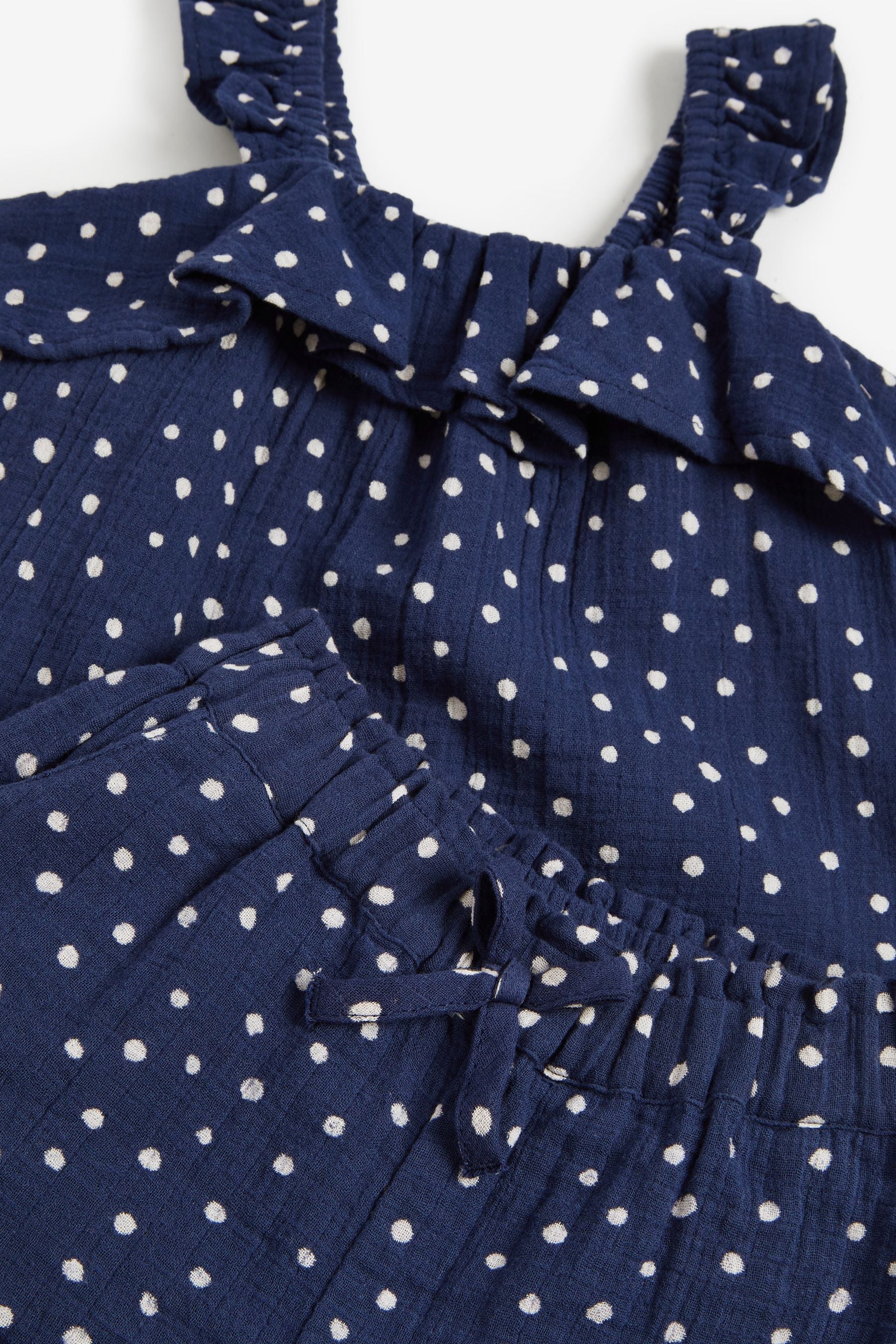 Navy Woven Blouse And Shorts Set (3mths-7yrs)