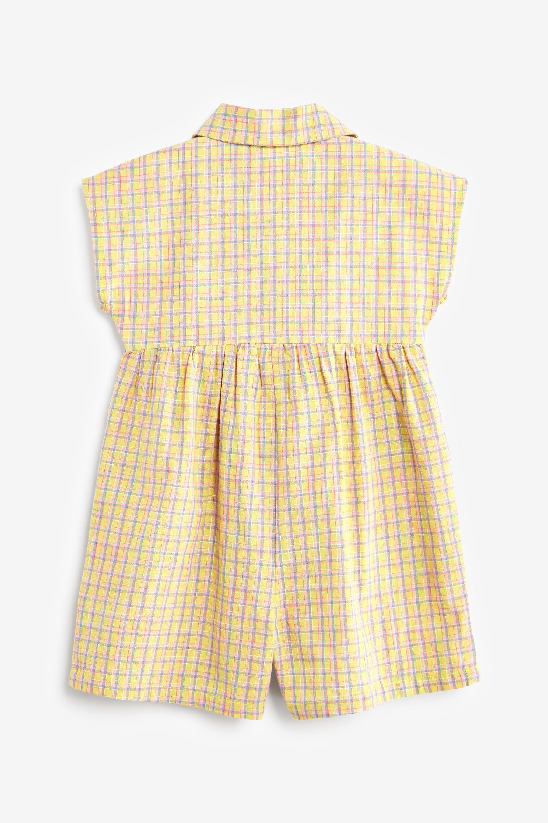 Multi Check Button Front Playsuit (3mths-7yrs)