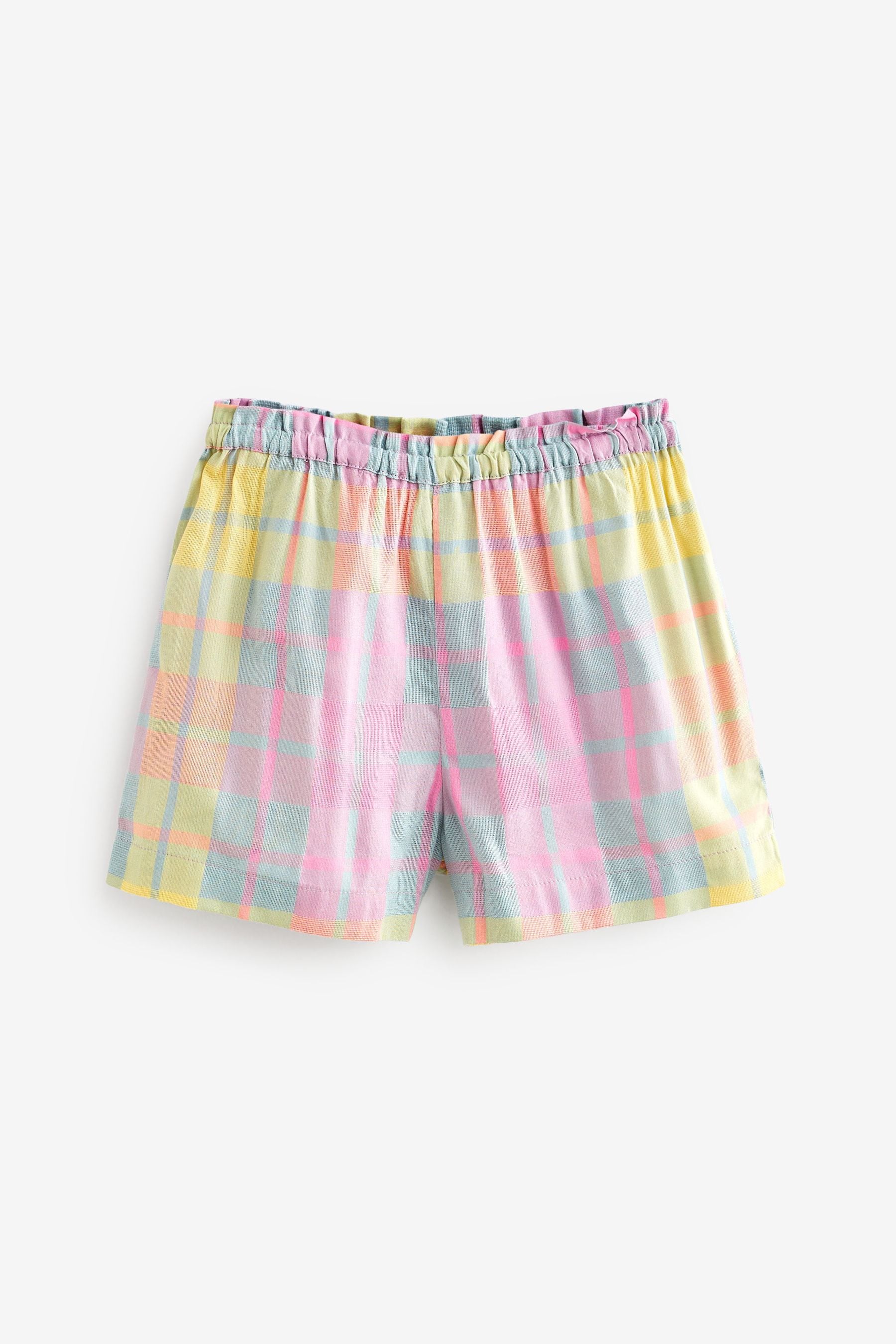 Rainbow Check Woven Blouse And Shorts Set (3mths-7yrs)