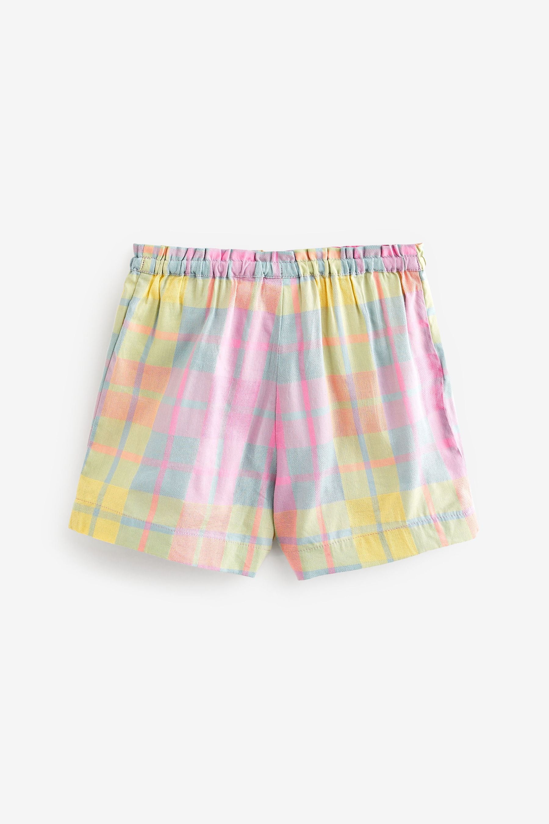 Rainbow Check Woven Blouse And Shorts Set (3mths-7yrs)