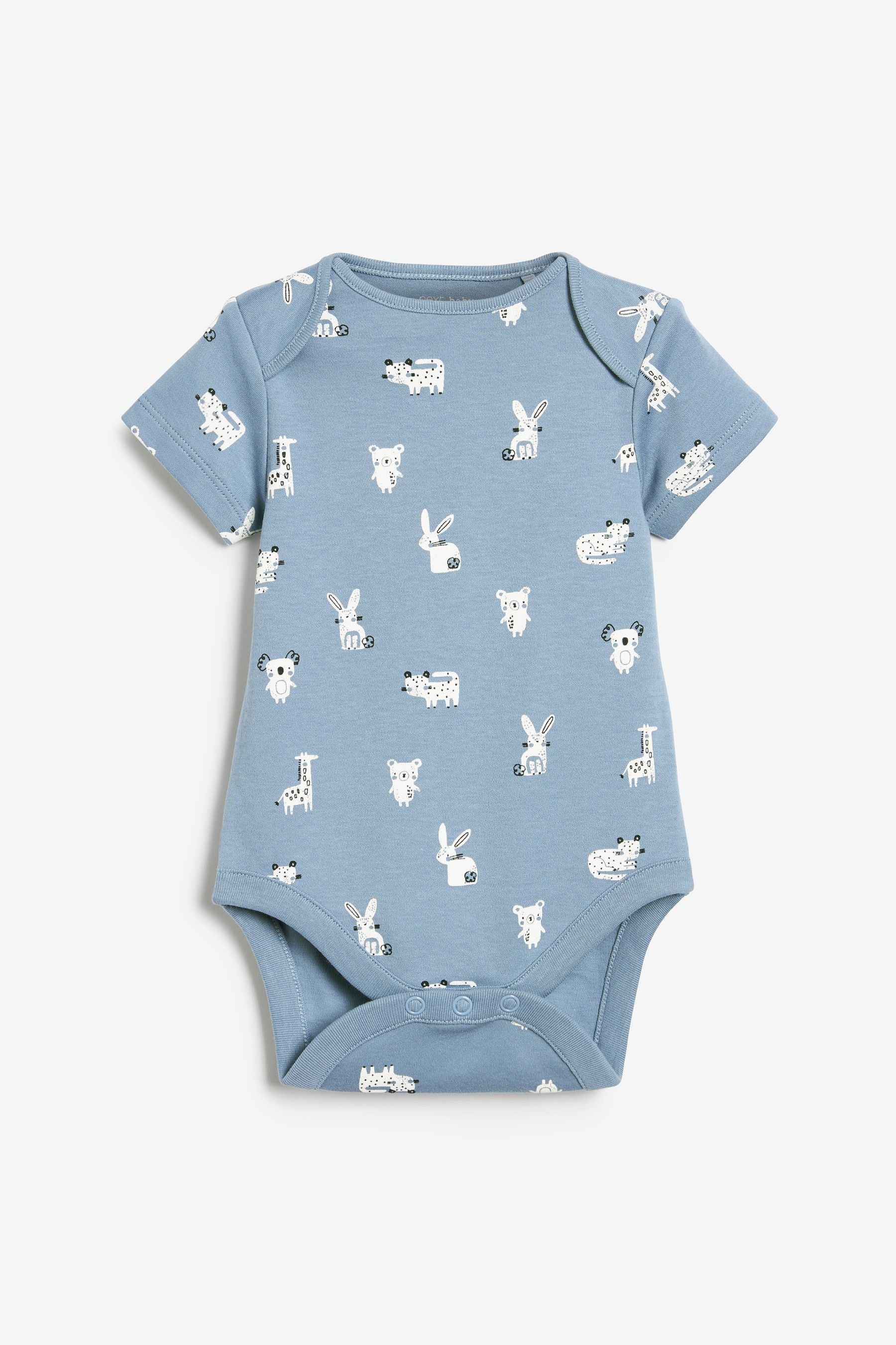 Blue Bunny Baby 7 Pack Short Sleeve Bodysuits (0mths-3yrs)