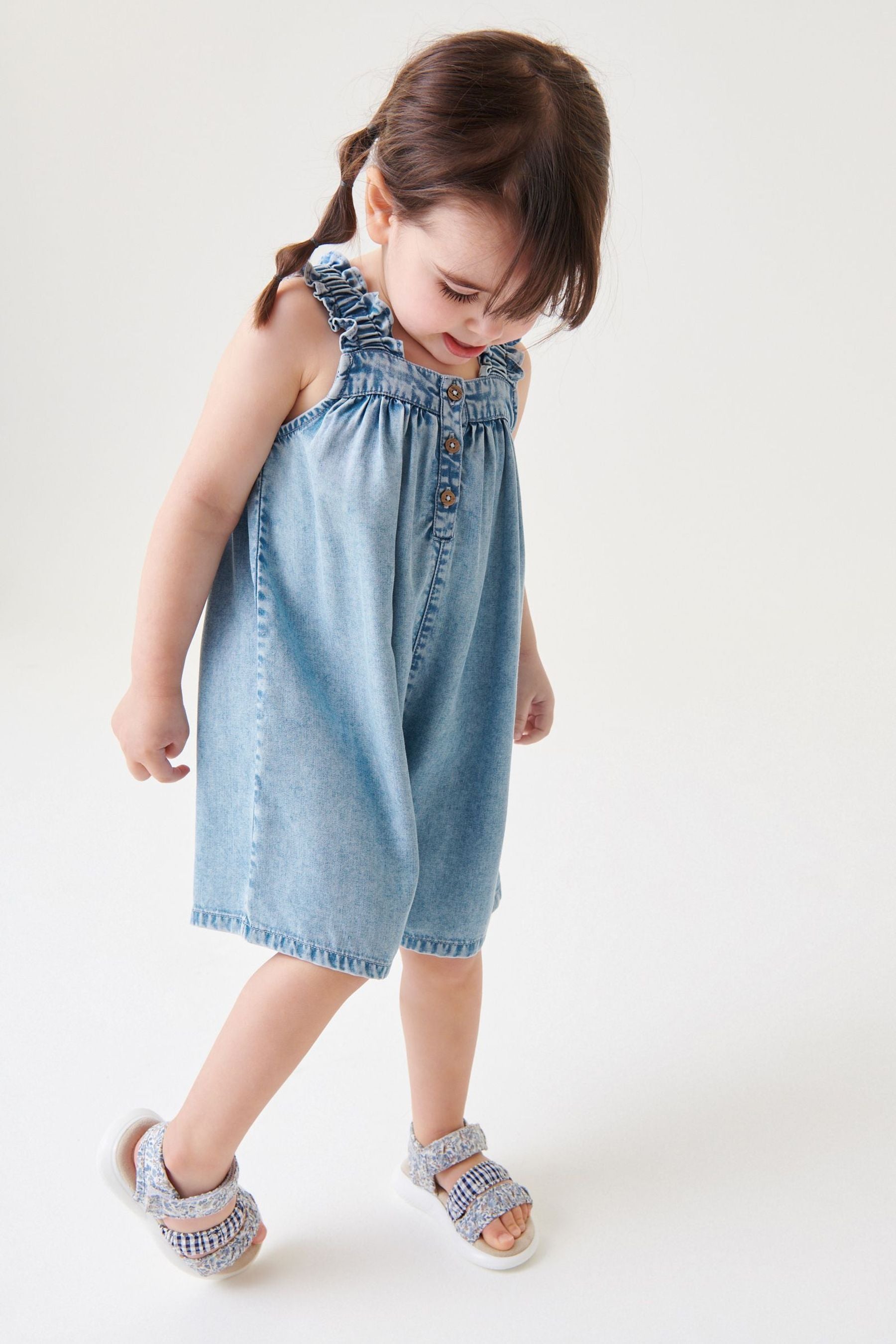 Denim Collar Playsuit (3mths-7yrs)