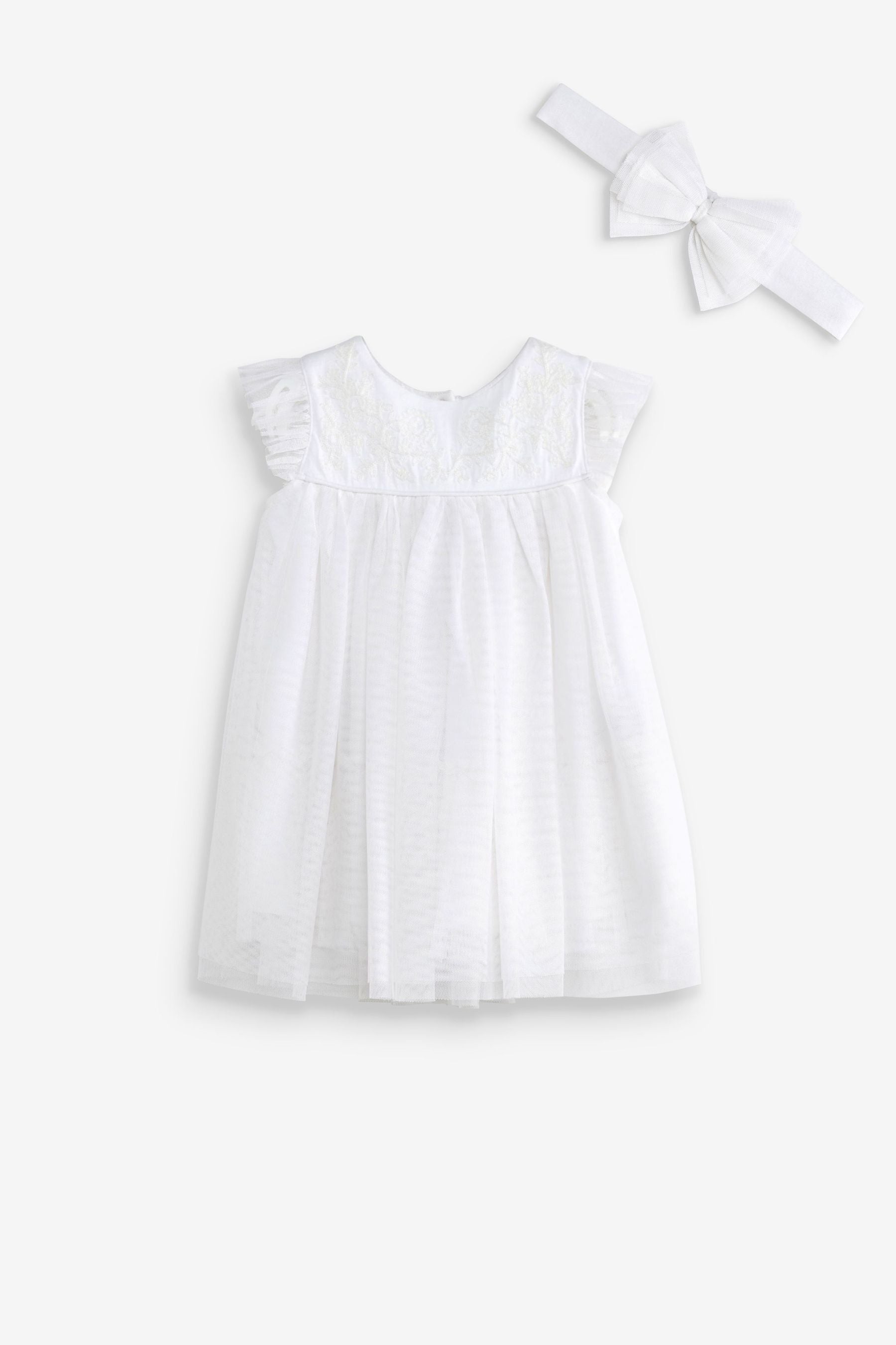 Ecru White Baby Occasion Dress (0mths-2yrs)