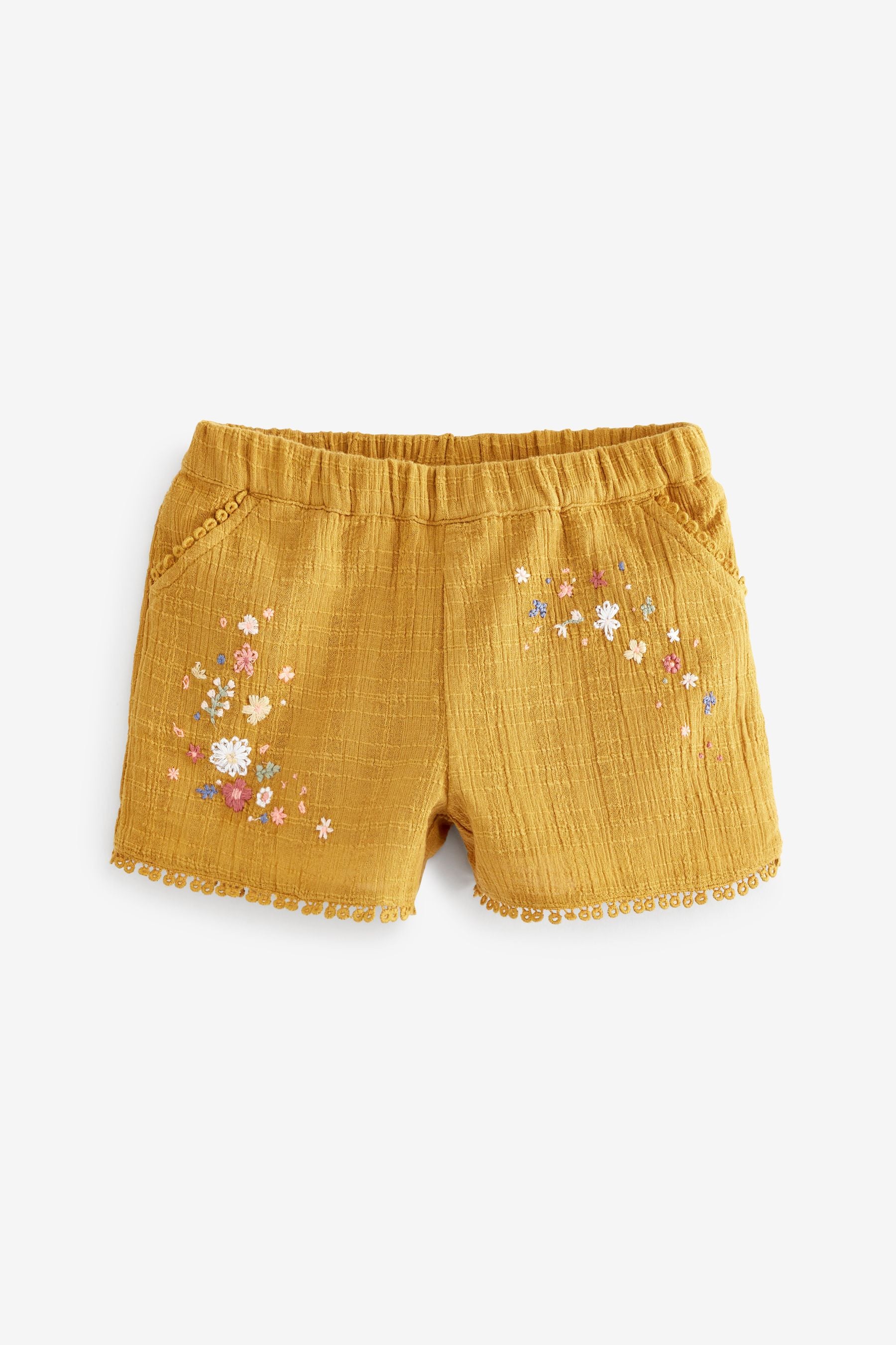 Ochre Yellow Pull-On Shorts (3mths-7yrs)