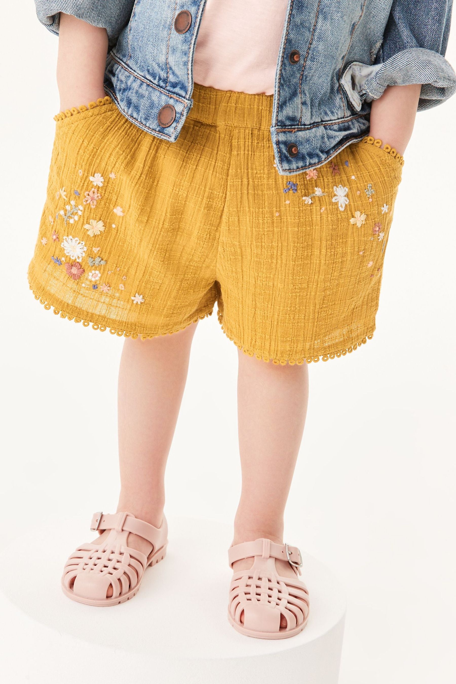 Ochre Yellow Pull-On Shorts (3mths-7yrs)