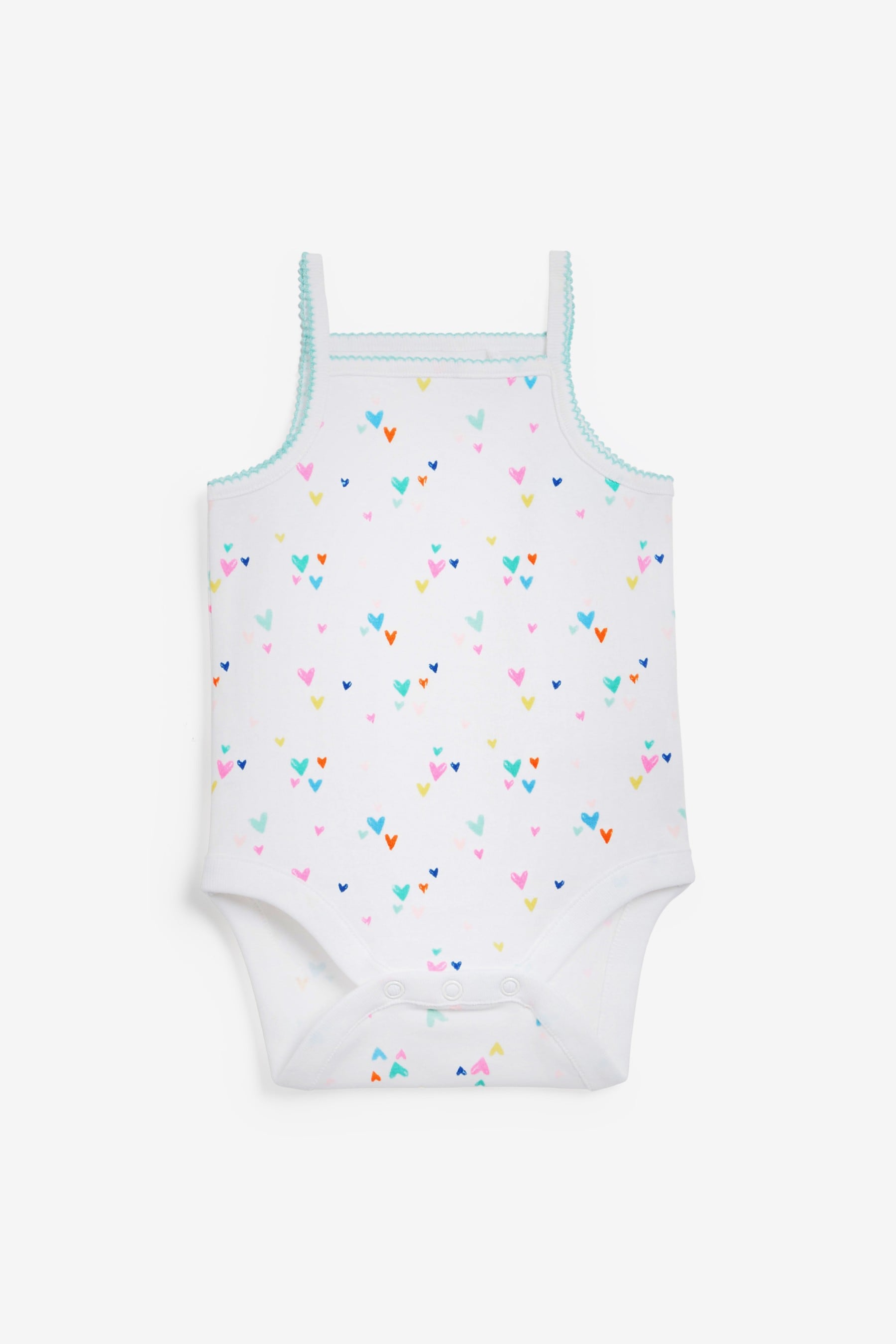 Bright 5 pack Strappy Vest Printed Baby Bodysuits