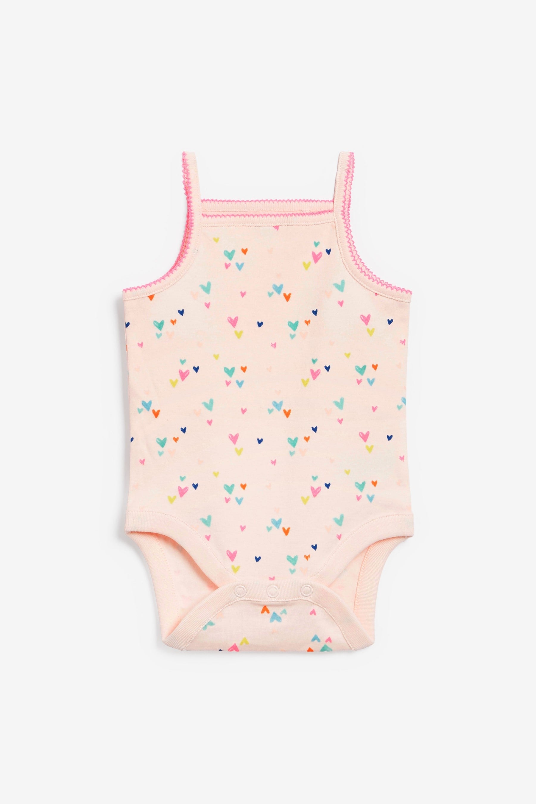 Bright 5 pack Strappy Vest Printed Baby Bodysuits