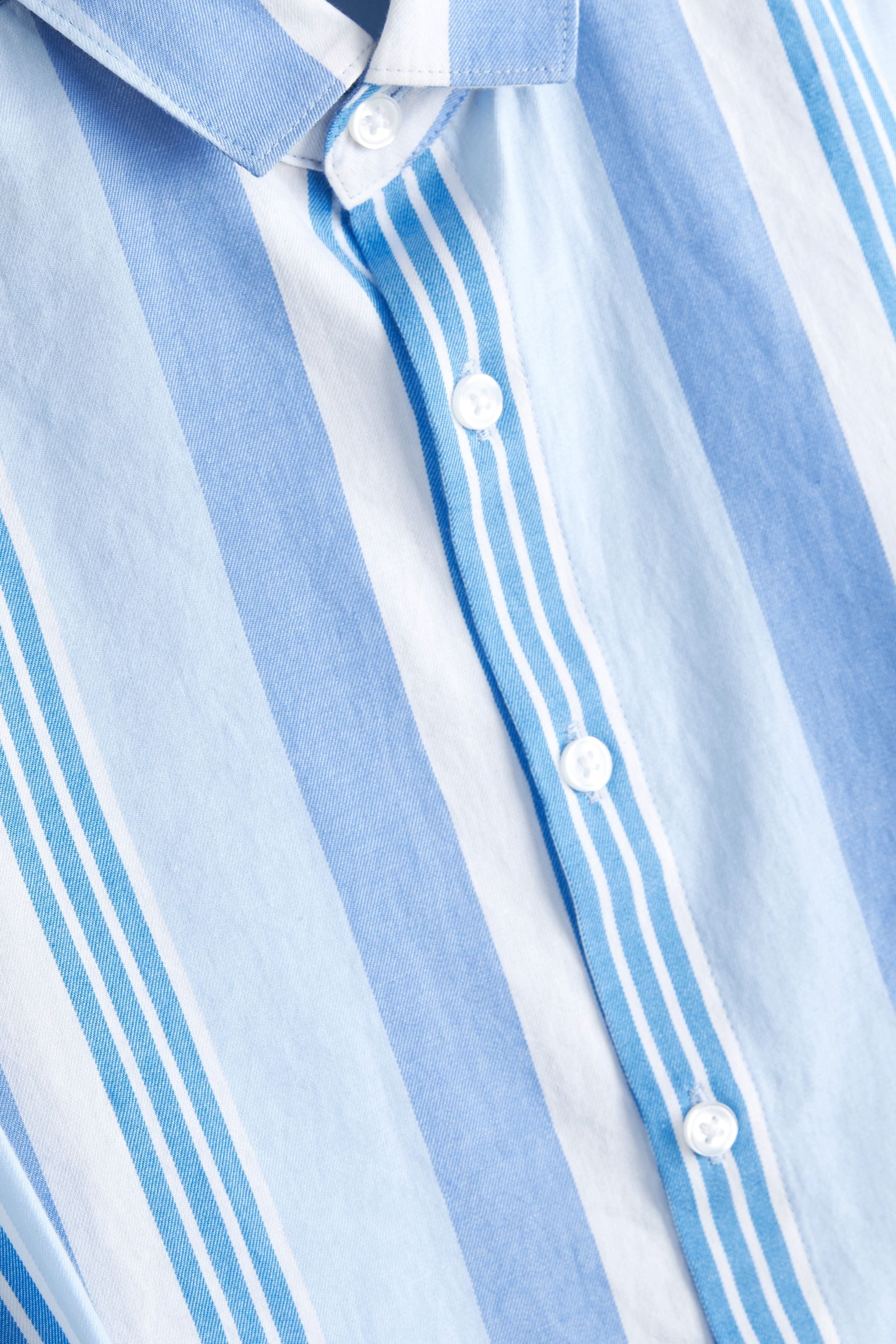 Blue Stripe Long Sleeve Shirt (3-16yrs)