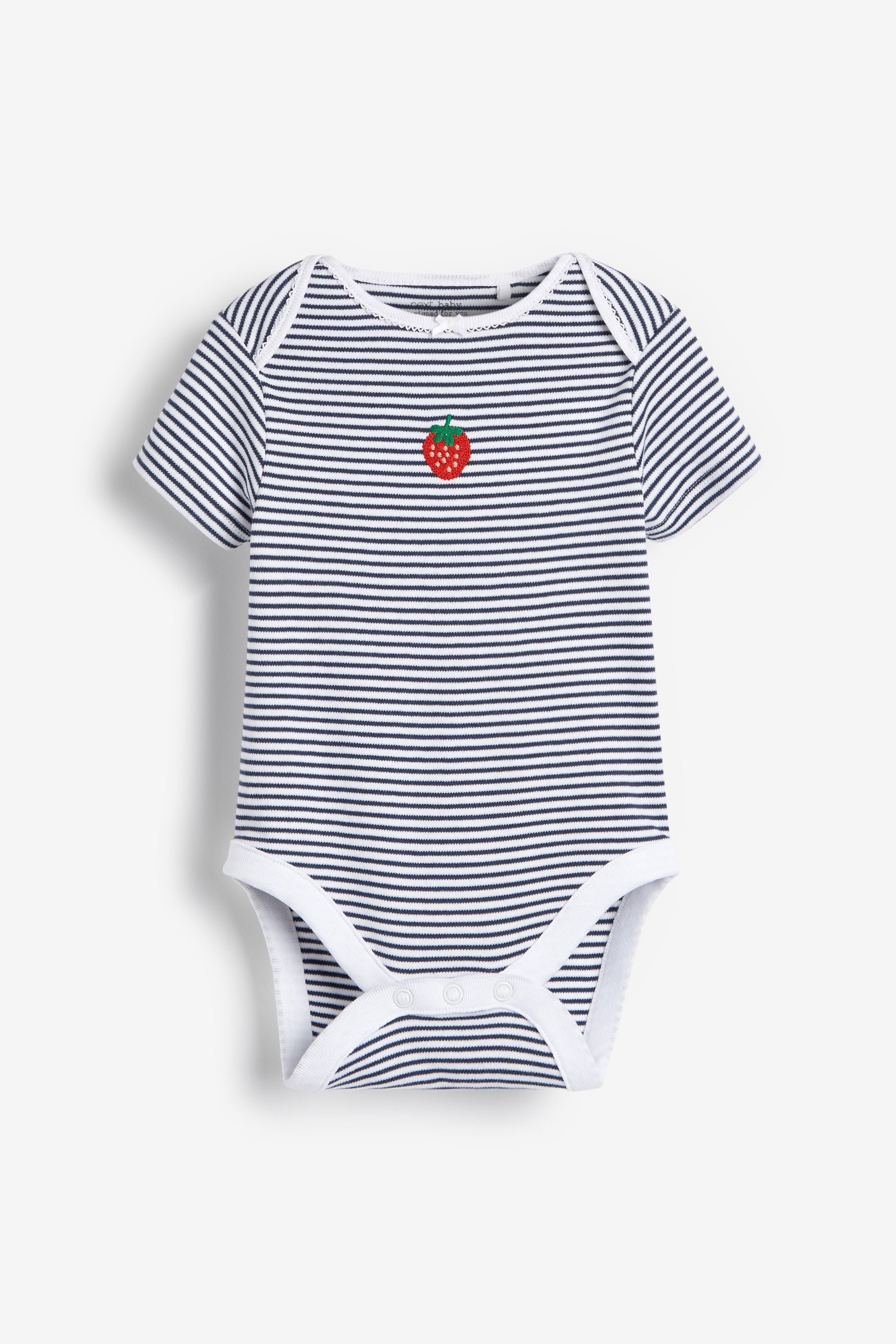 Red/Navy/White 5 Pack Short Sleeve Baby Bodysuits (0mths-3yrs)