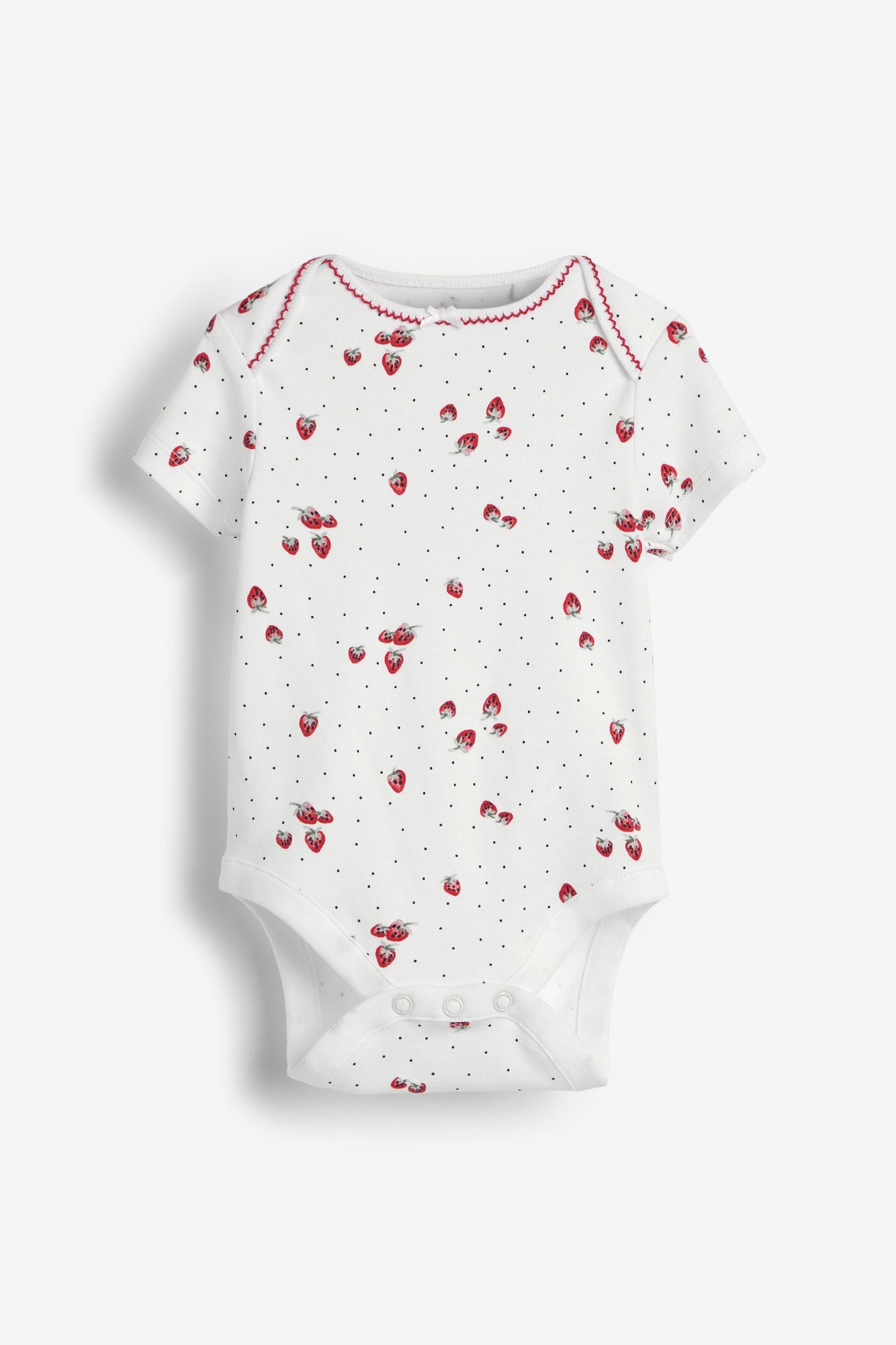 Red/Navy/White 5 Pack Short Sleeve Baby Bodysuits (0mths-3yrs)