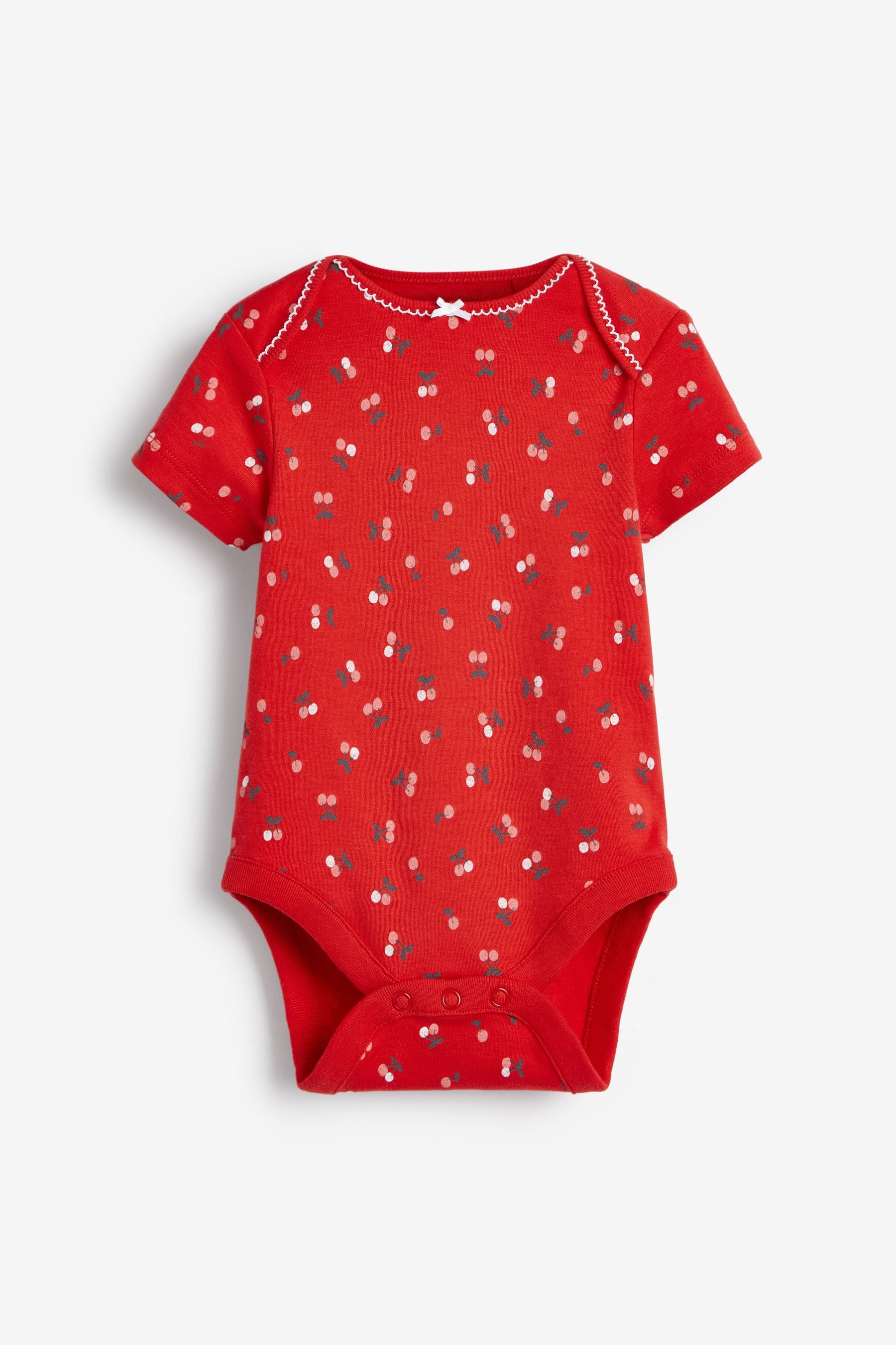 Red/Navy/White 5 Pack Short Sleeve Baby Bodysuits (0mths-3yrs)