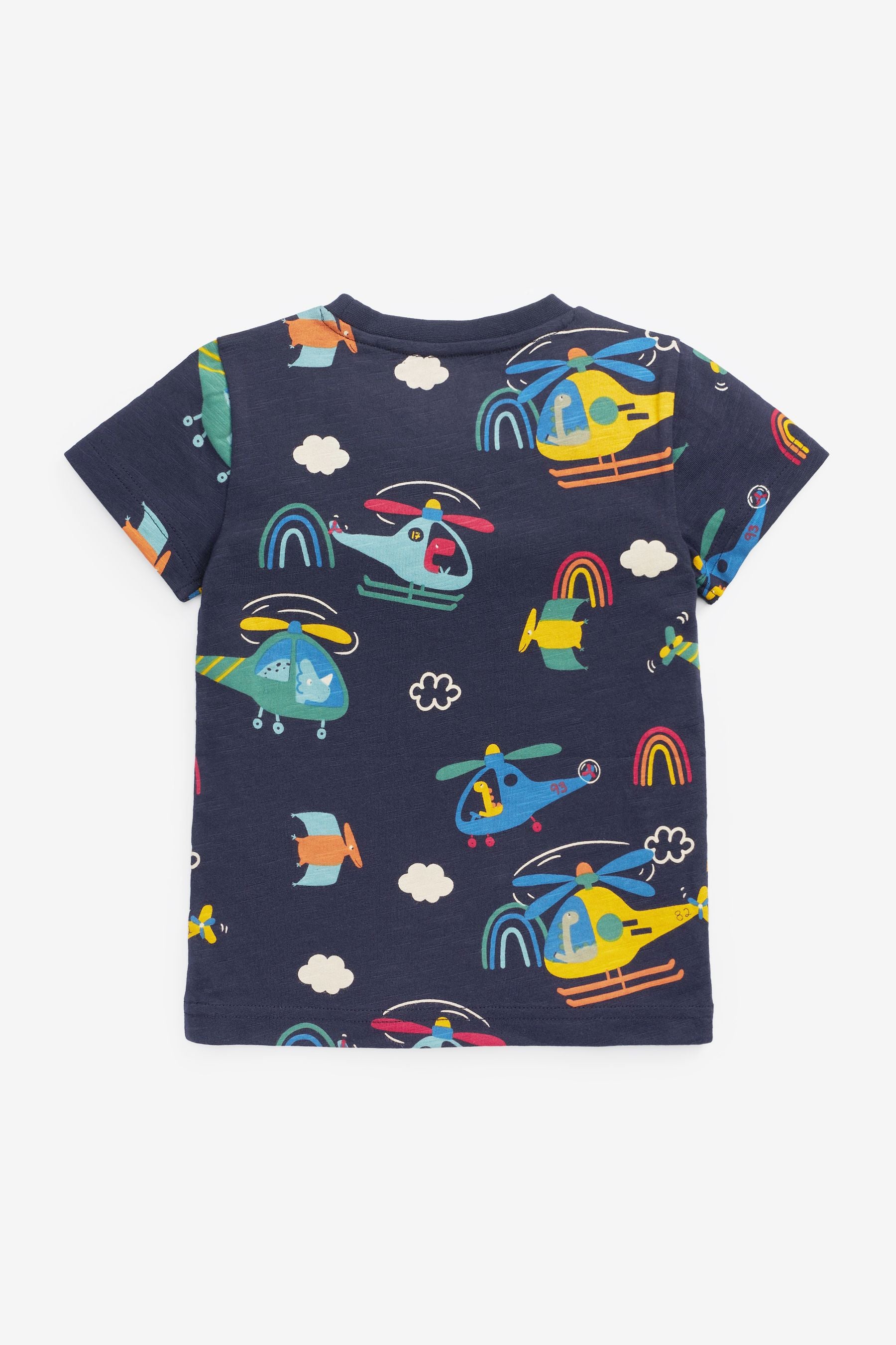 Blue Helicopter All-Over Printed T-Shirt (3mths-7yrs)