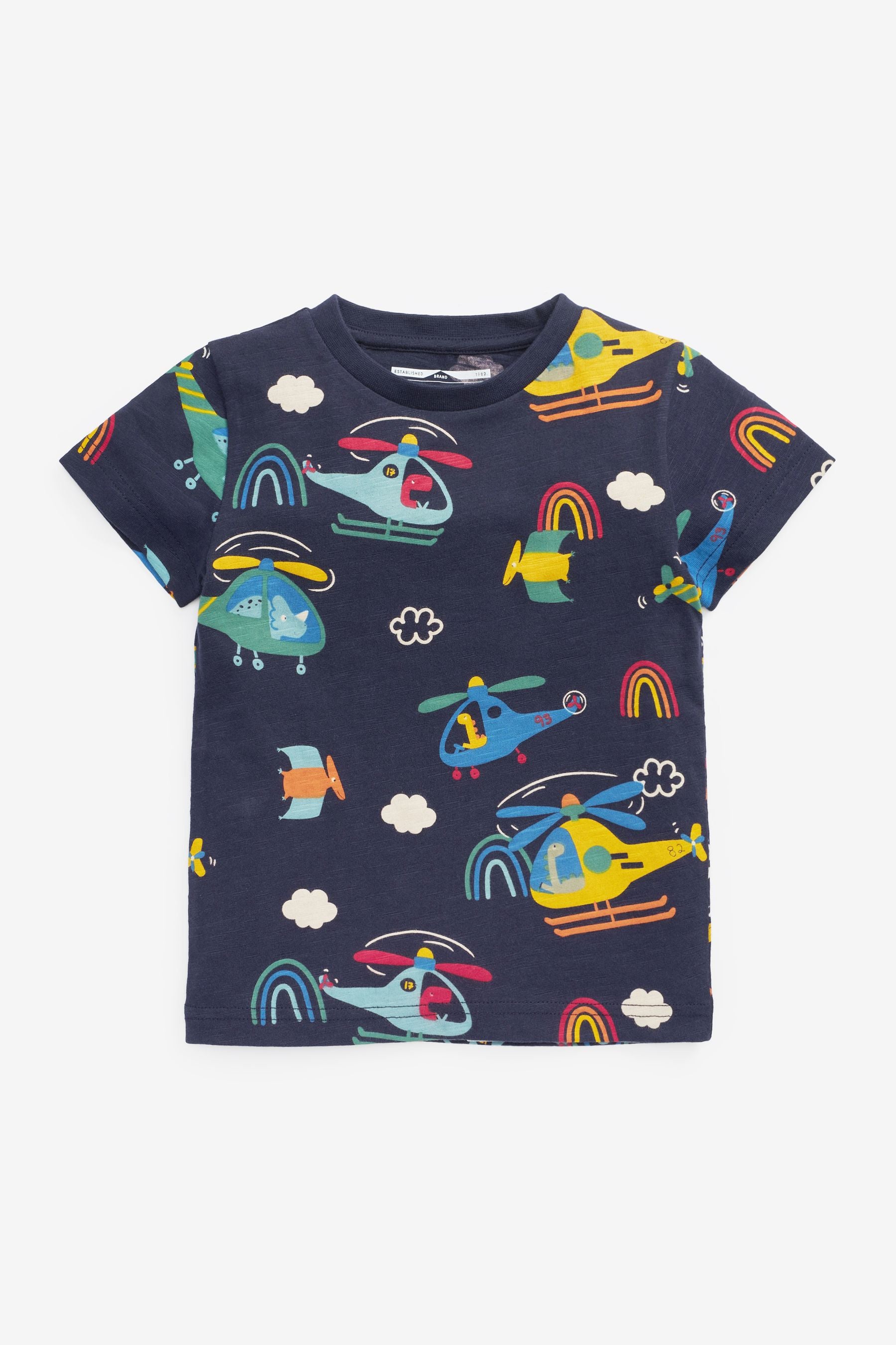 Blue Helicopter All-Over Printed T-Shirt (3mths-7yrs)