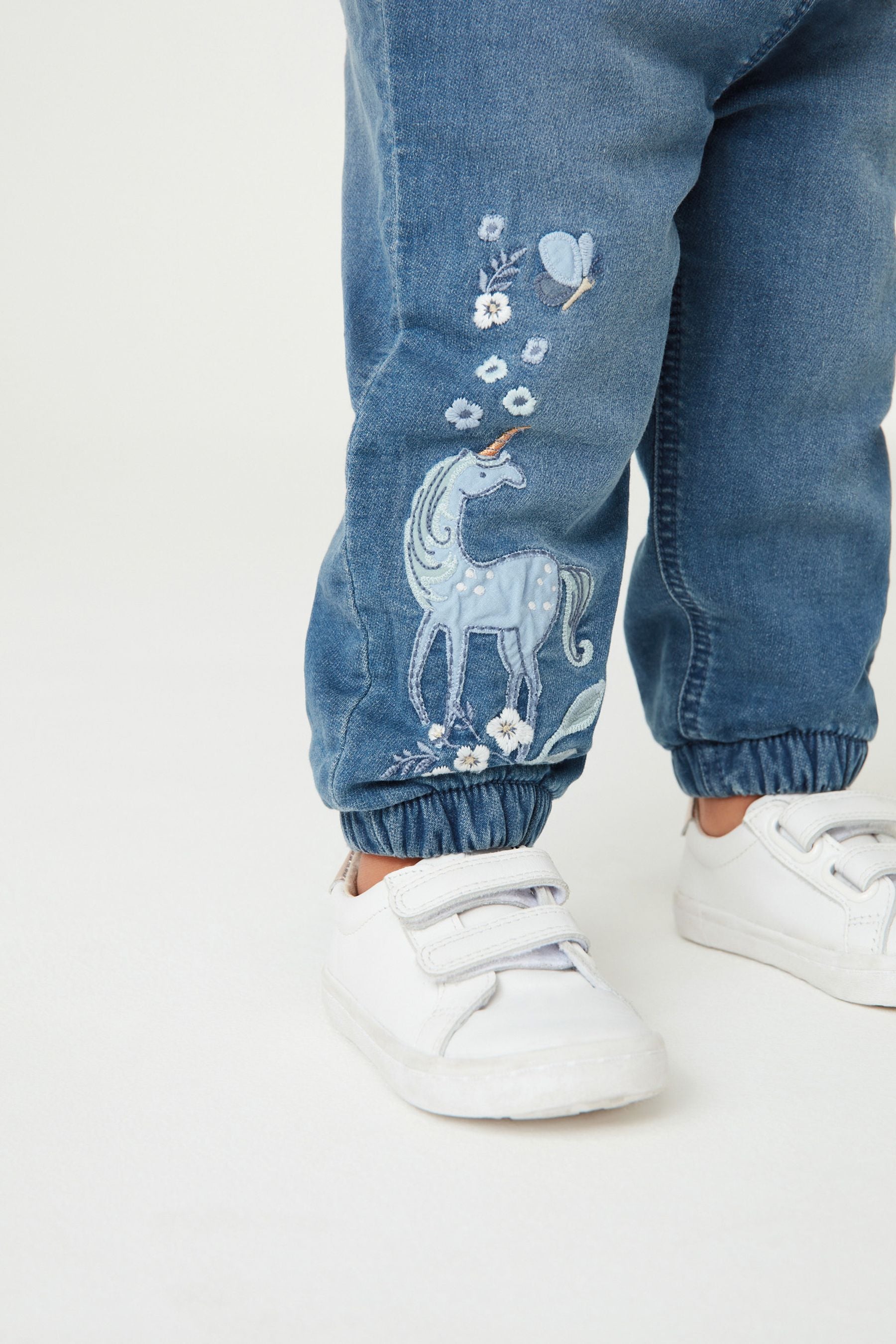 Denim Dark Wash Unicorn Lined Jogger Jeans (3mths-7yrs)