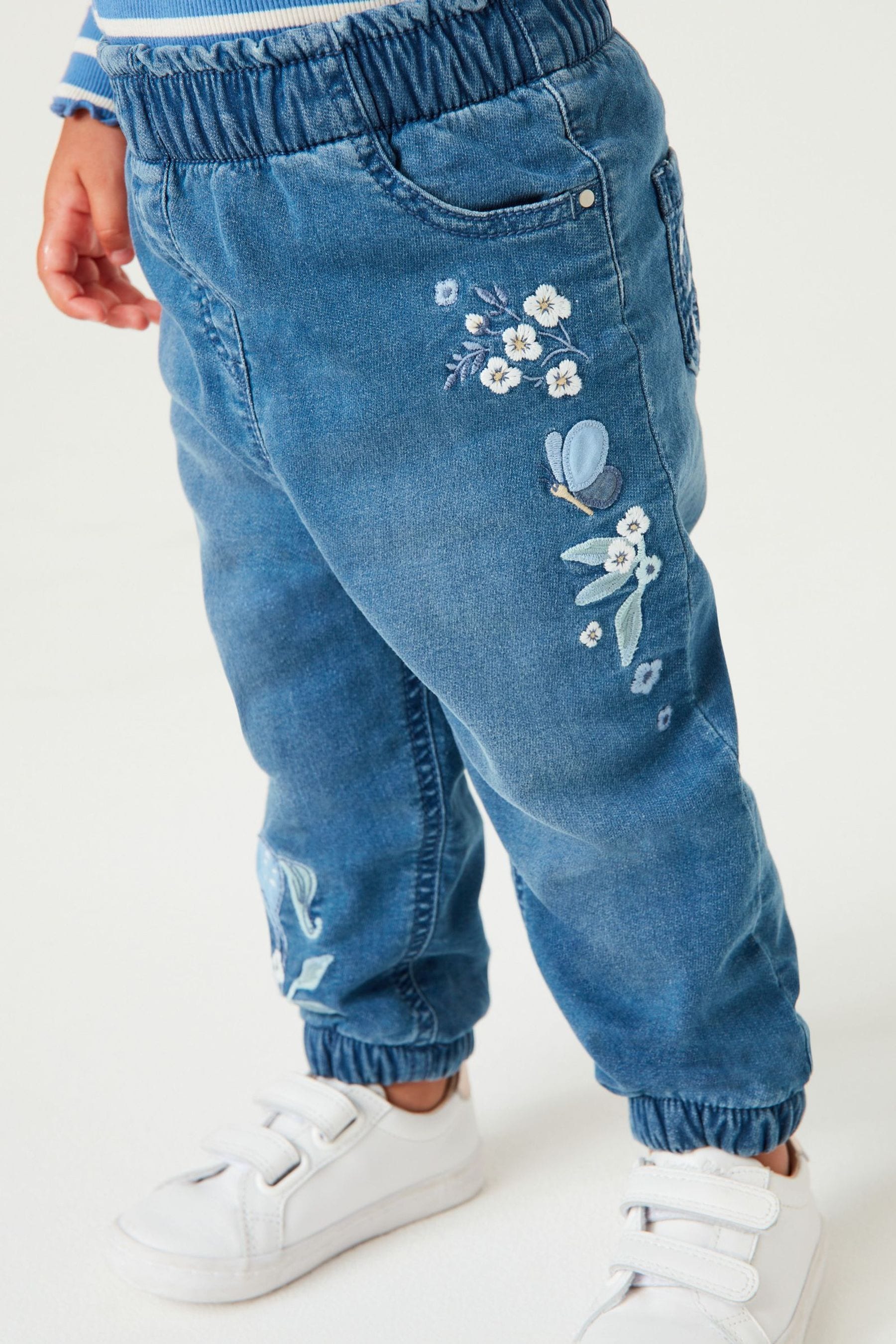 Denim Dark Wash Unicorn Lined Jogger Jeans (3mths-7yrs)