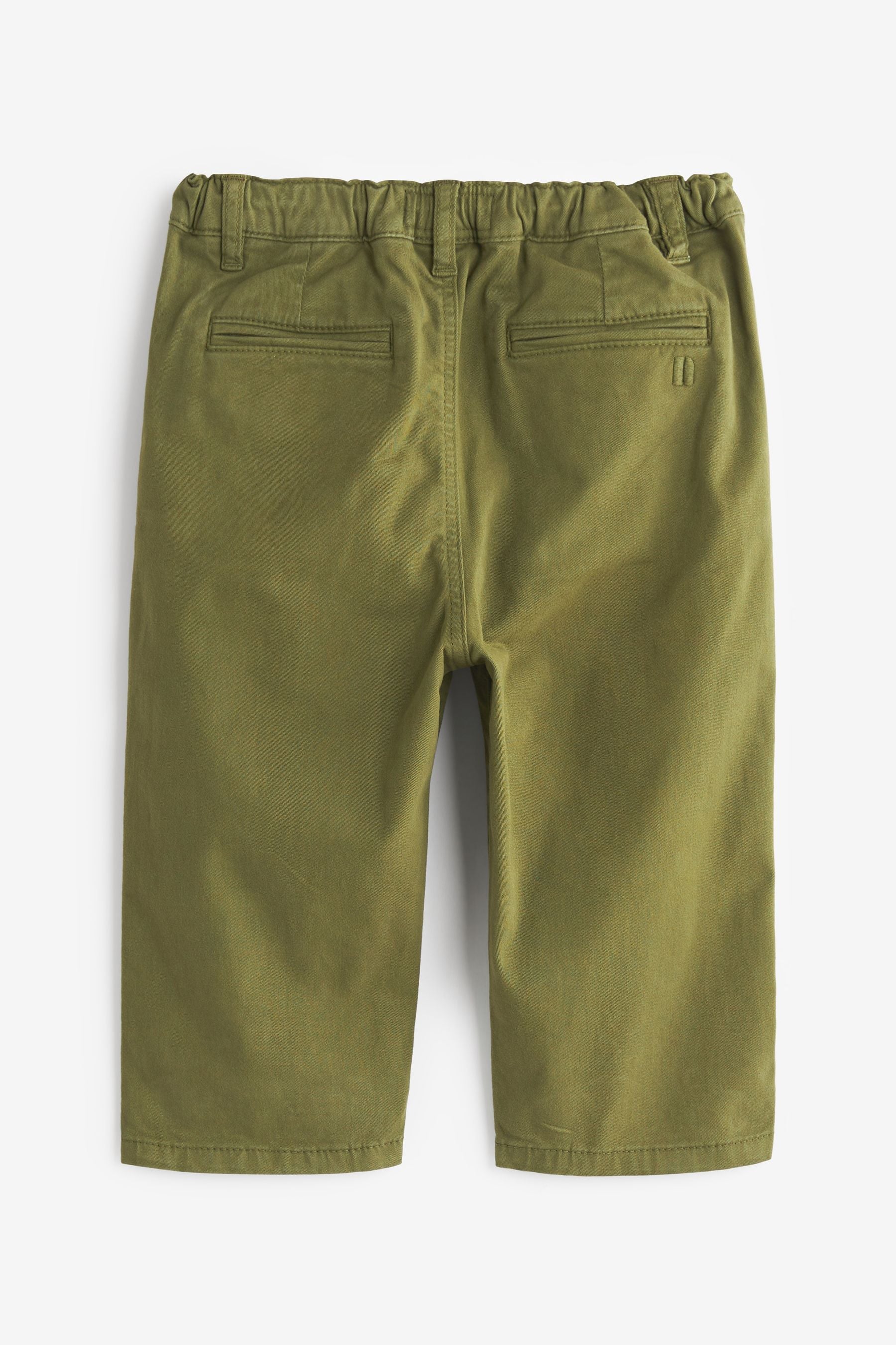 Khaki Green Pleat Front Chino Trousers (3mths-7yrs)