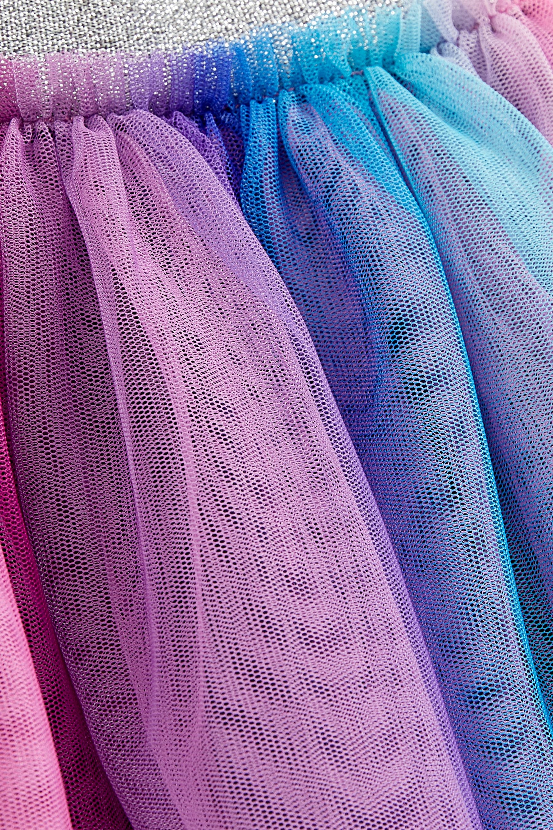 Pink/Blue/Purple Ombre Rainbow Mesh Skirt (3-16yrs)