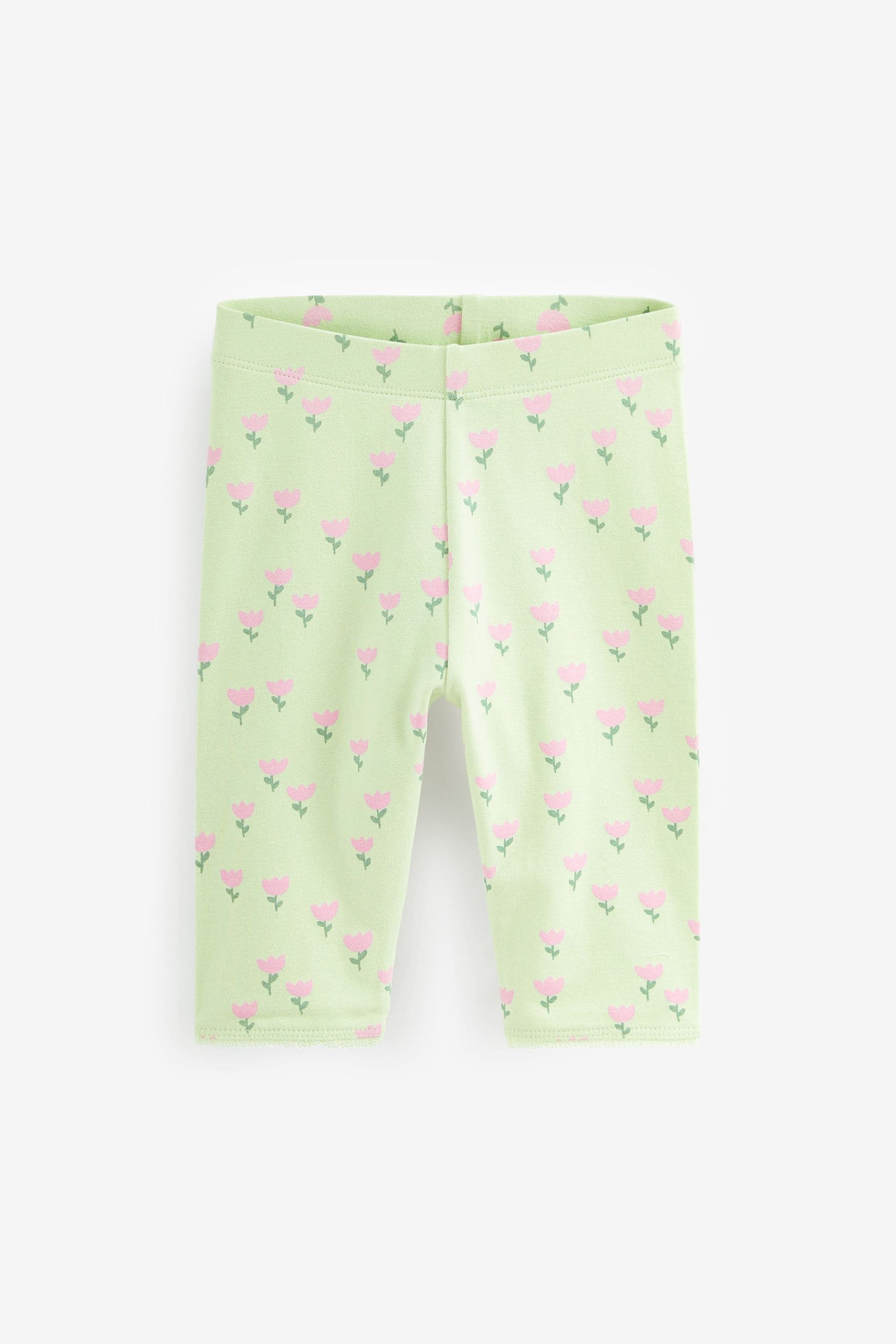 Pink/Green Crop Leggings 4 Pack (3mths-7yrs)