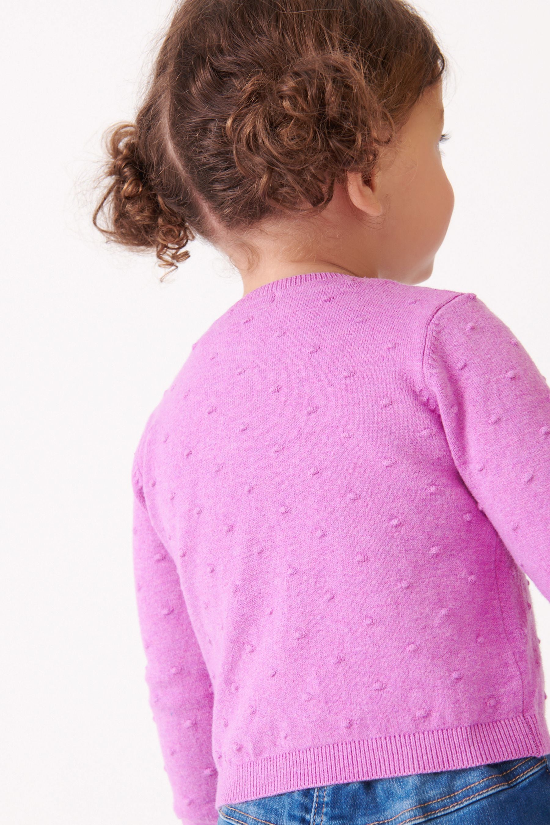 Lilac Purple Bobble Cardigan (3mths-10yrs)