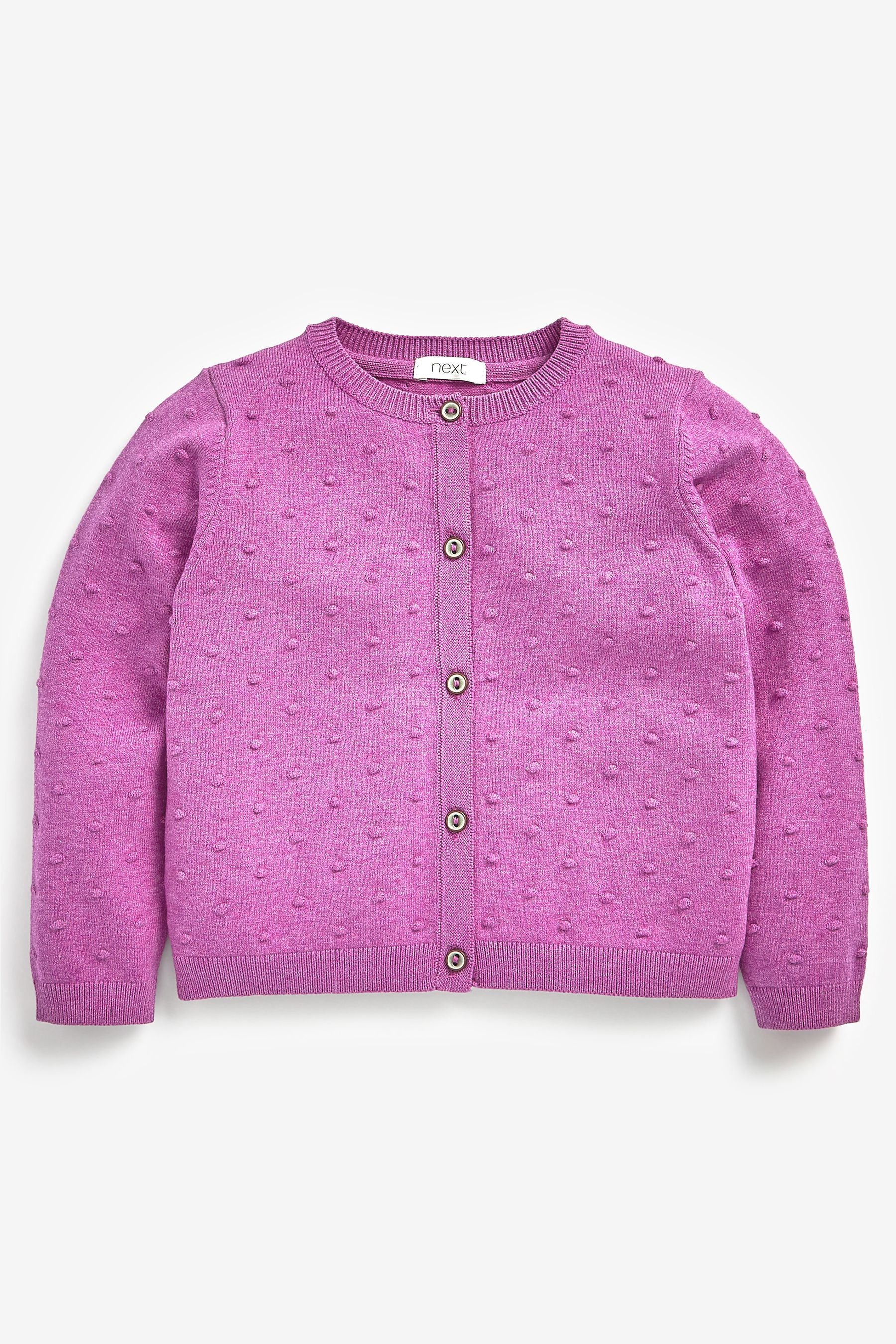 Lilac Purple Bobble Cardigan (3mths-10yrs)