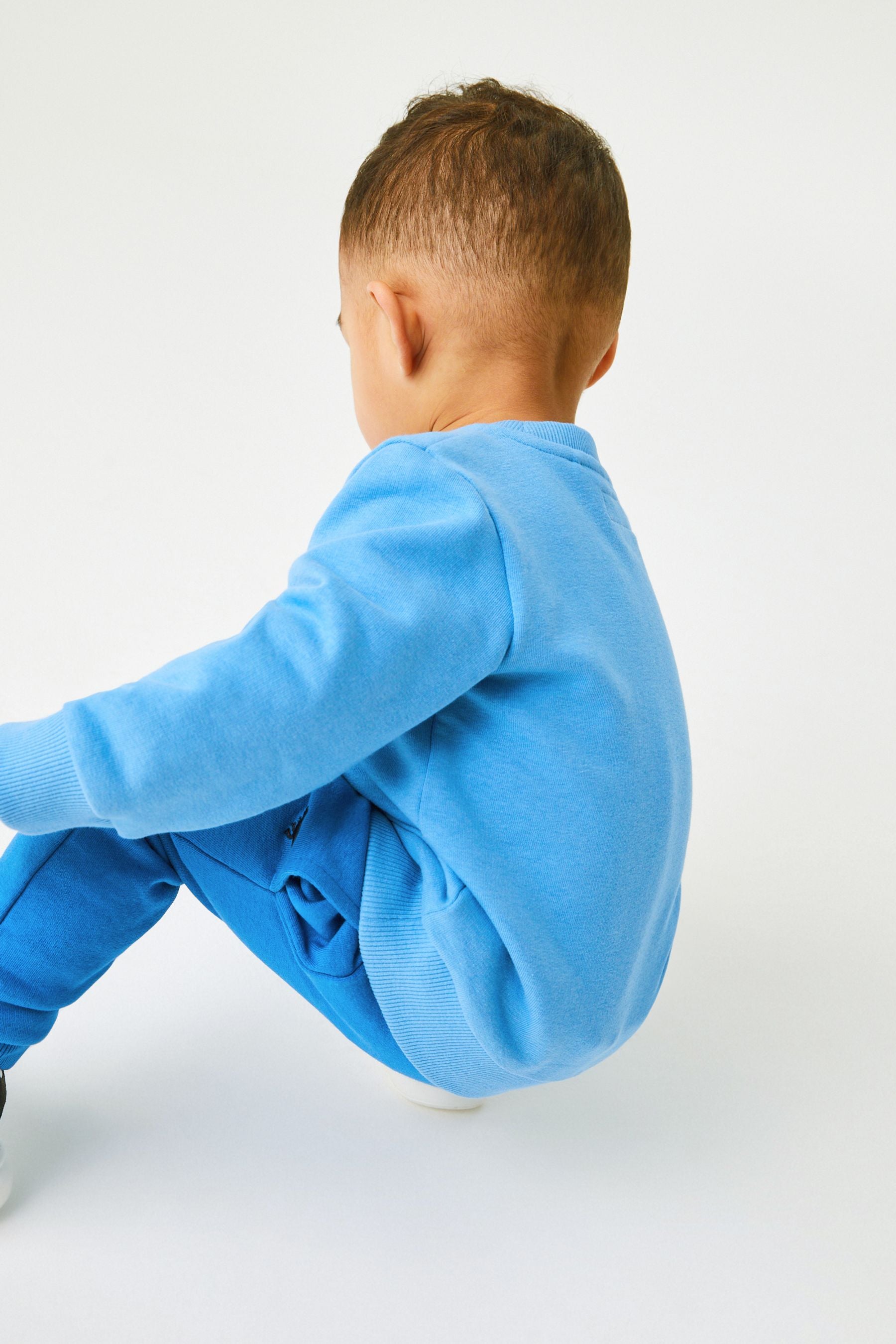 Blue Tonal Sweatshirt and Joggers Jersey Sweatshirt And Jogger Set (3mths-7yrs)