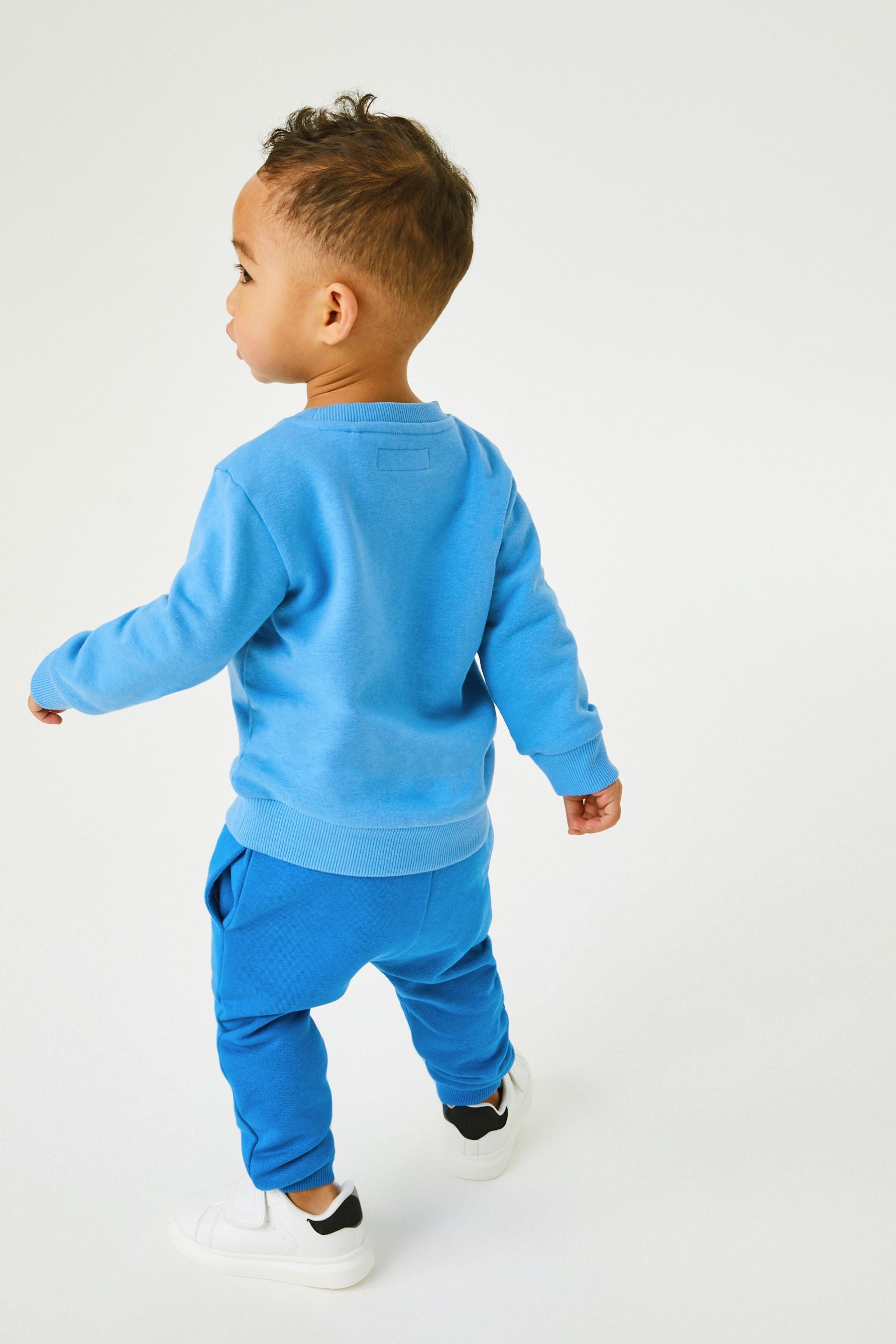 Blue Tonal Sweatshirt and Joggers Jersey Sweatshirt And Jogger Set (3mths-7yrs)