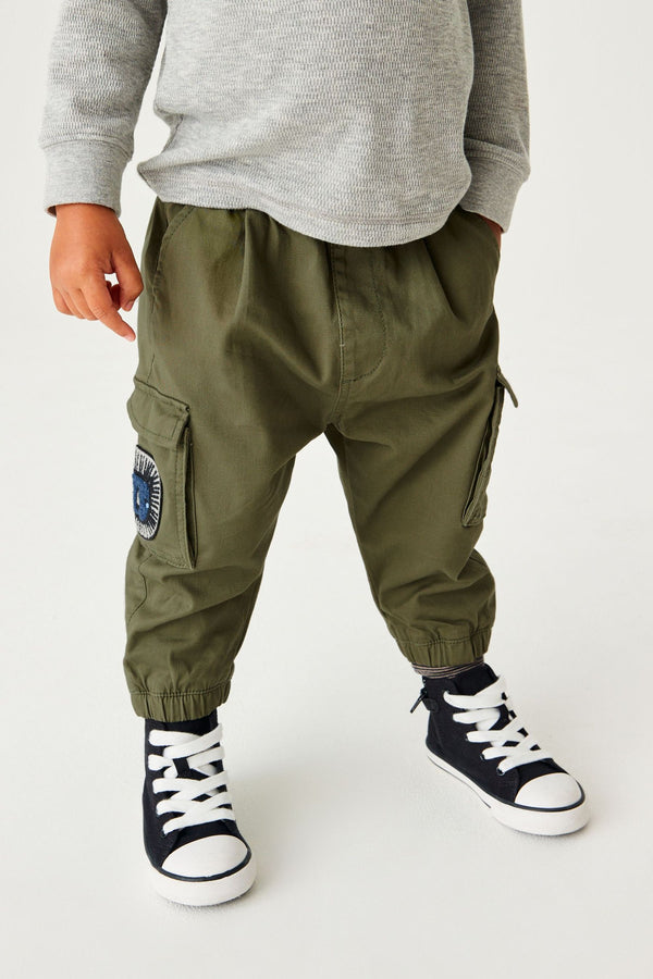 Khaki Green Kawaii Cargo Trousers (3mths-7yrs)