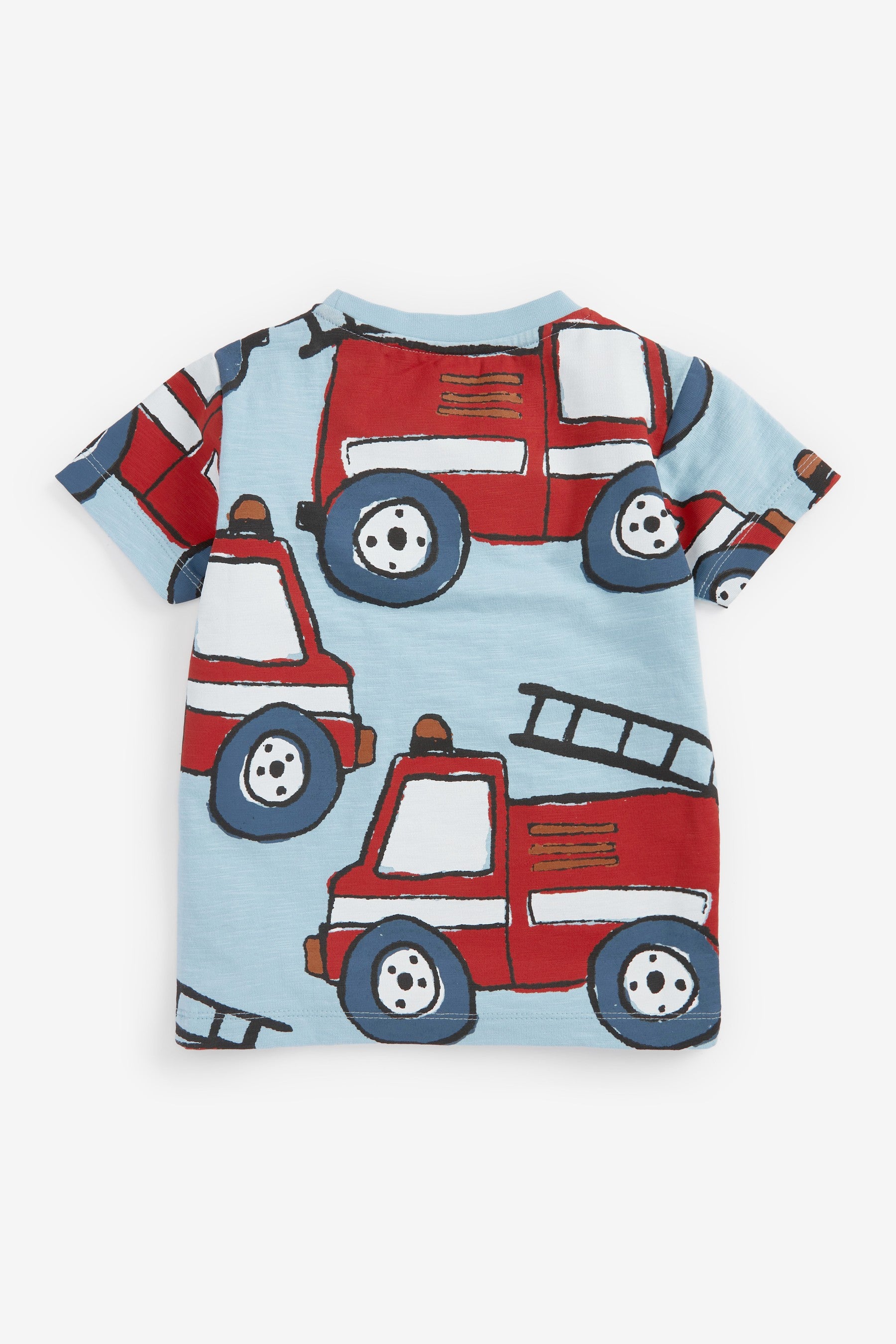 Blue Fire Engine All-Over Printed T-Shirt (3mths-7yrs)