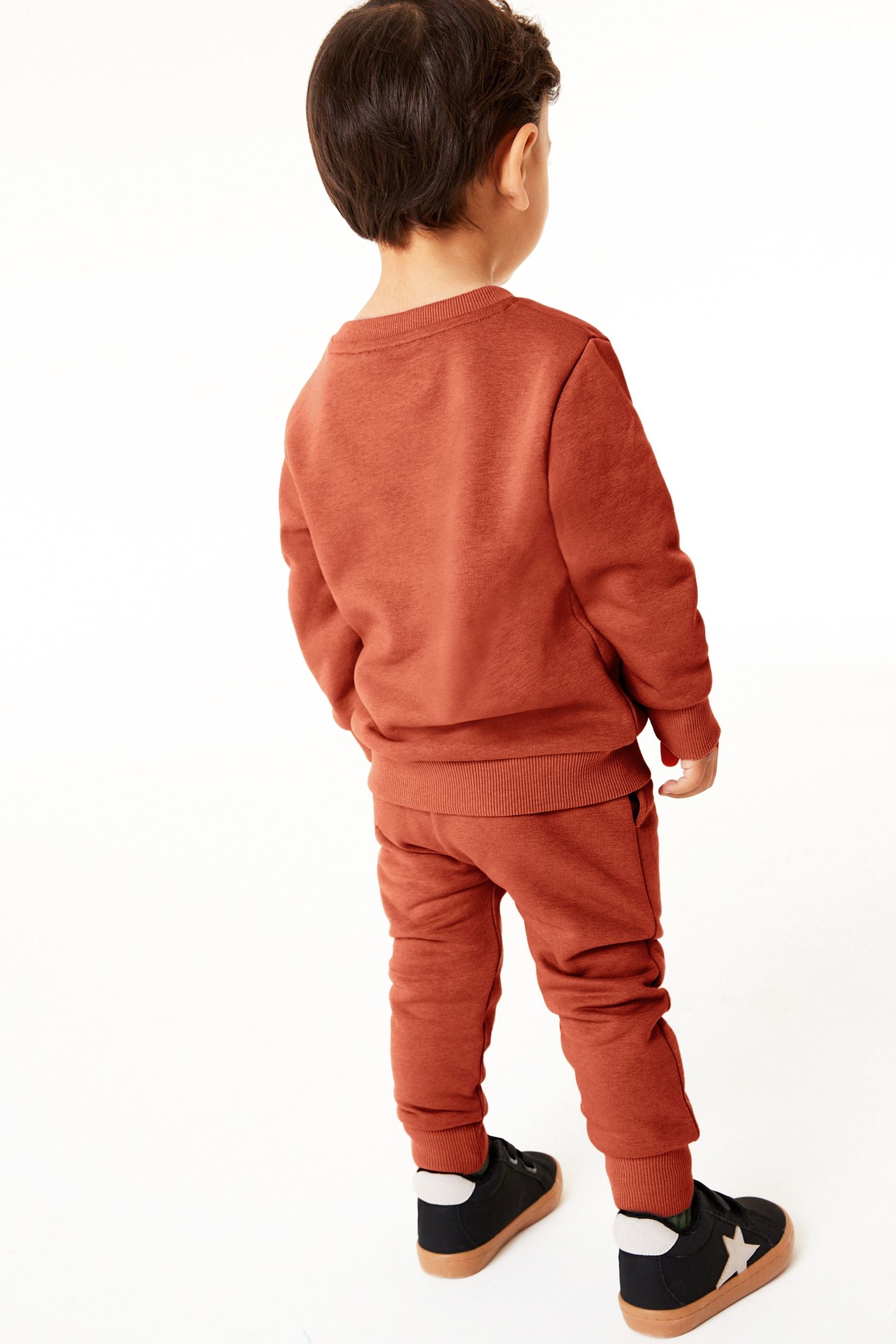 Red Rust Sweatshirt and Joggers Jersey Sweatshirt And Jogger Set (3mths-7yrs)