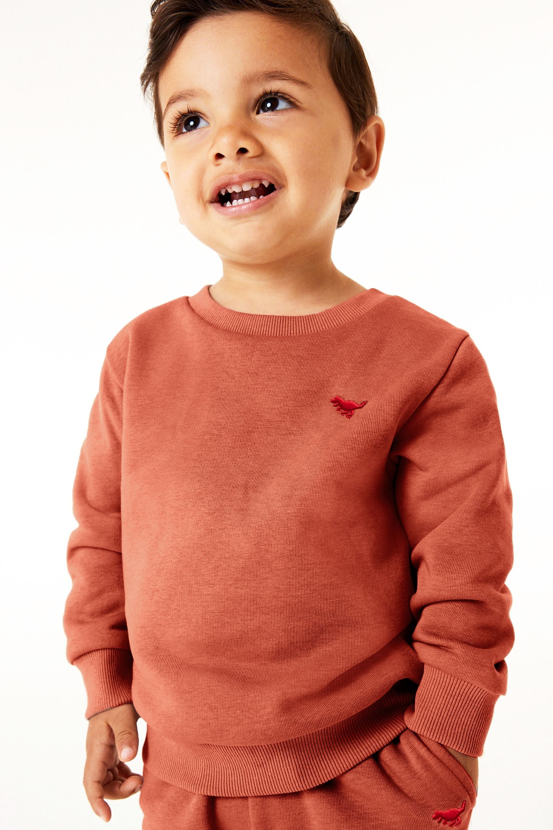 Red Rust Sweatshirt and Joggers Jersey Sweatshirt And Jogger Set (3mths-7yrs)